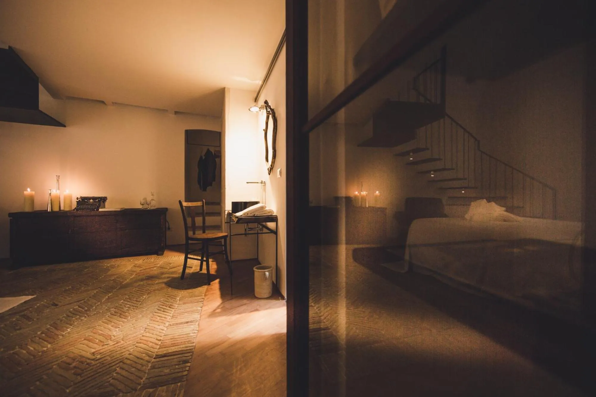 Living room, Bed in Corte San Pietro