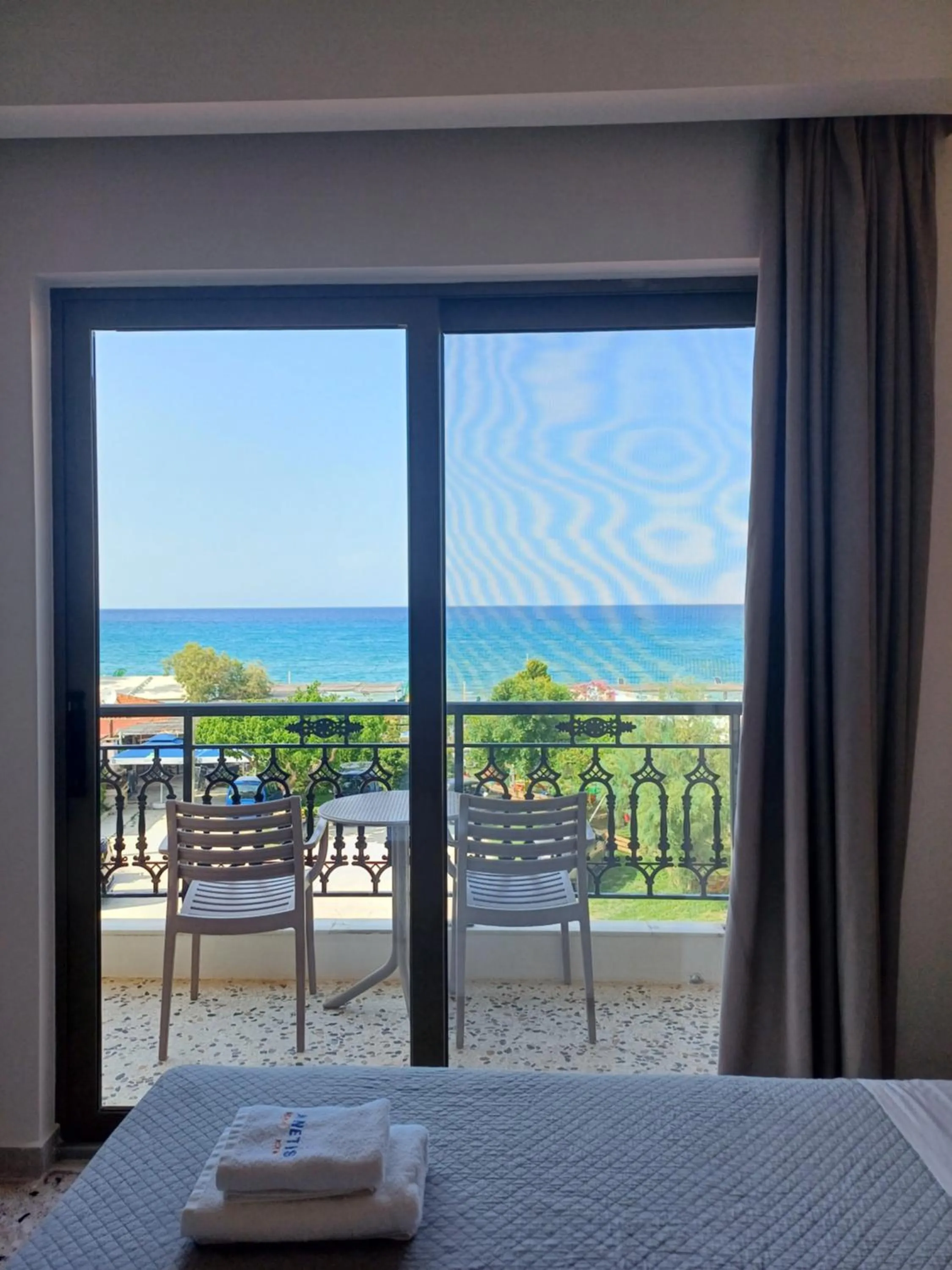 Bed in Anetis Beach Hotel