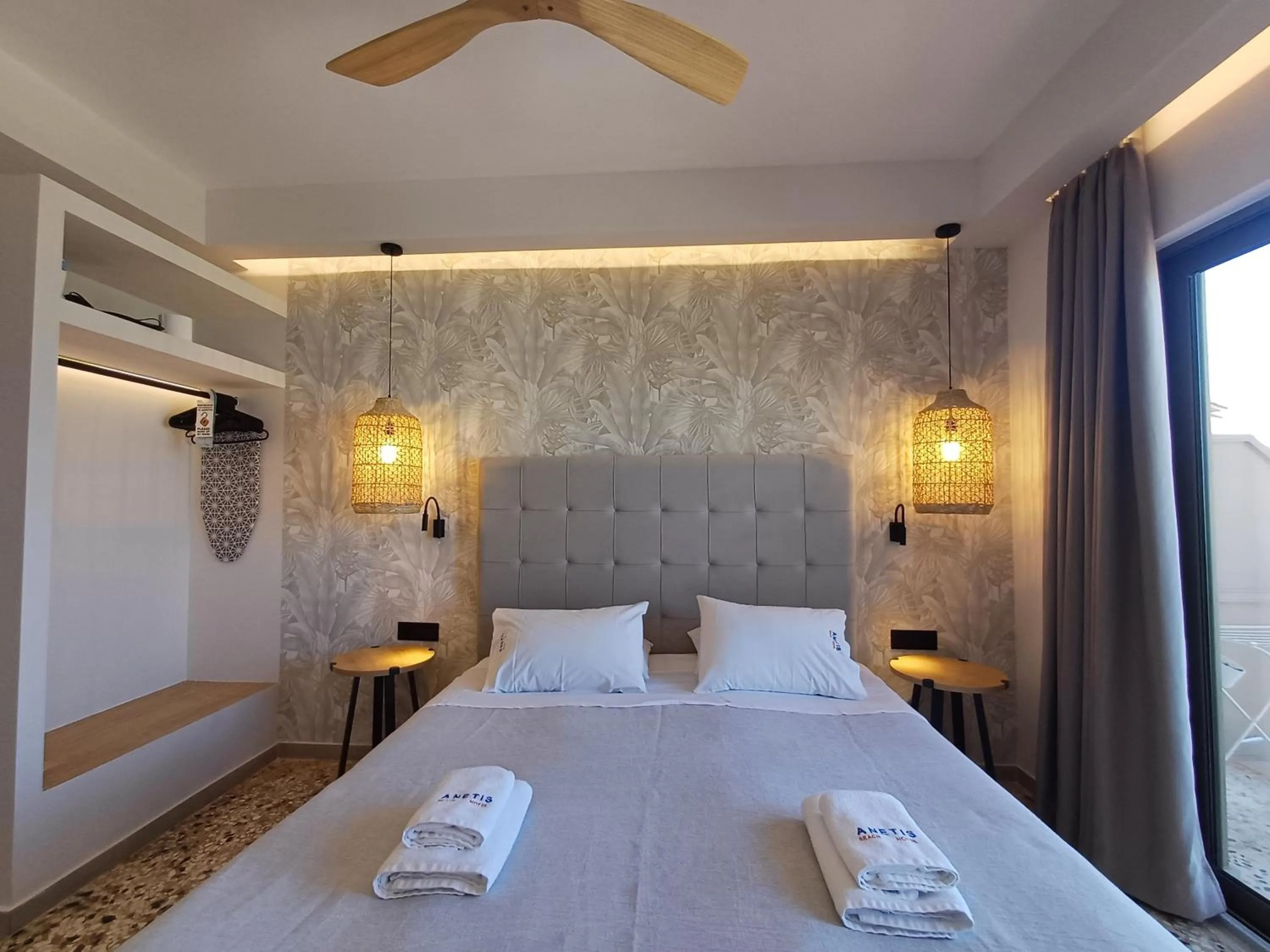 Bed in Anetis Beach Hotel
