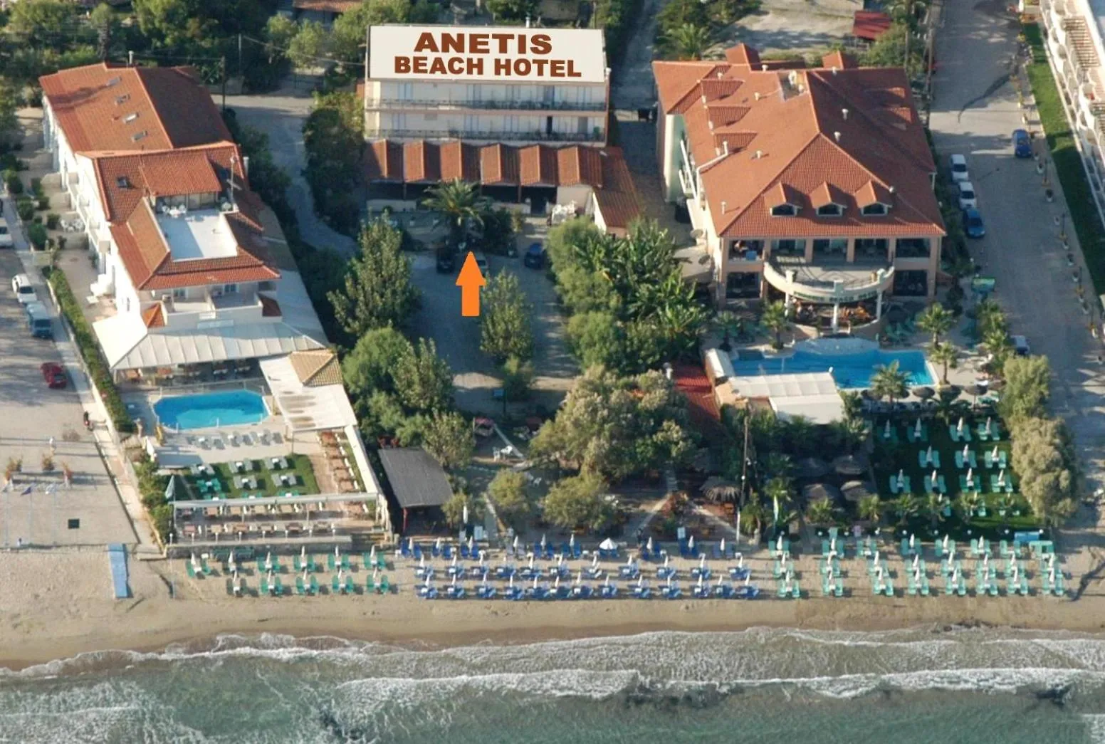 Bird's eye view in Anetis Beach Hotel