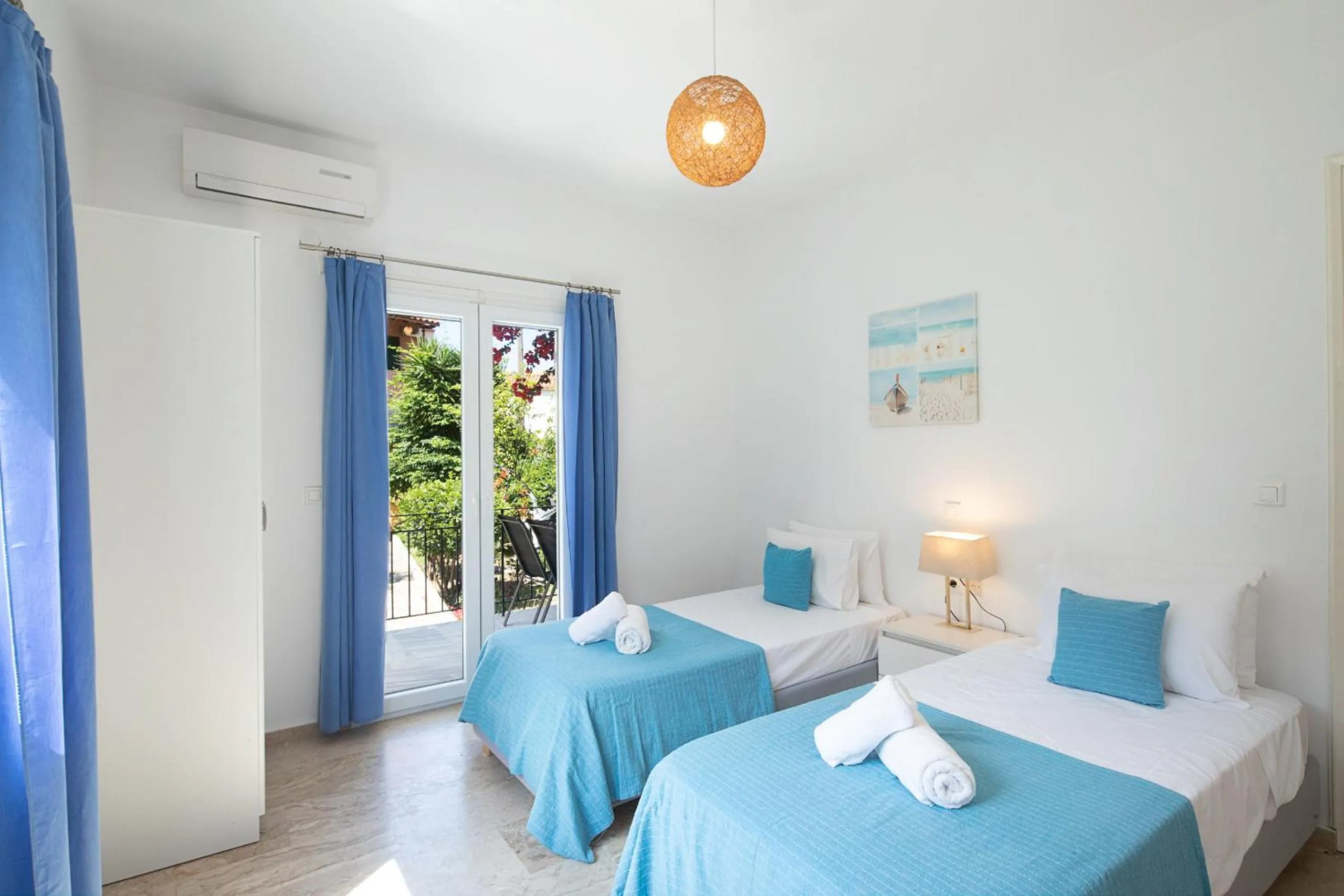 Bed in Irini Apartments and Studios