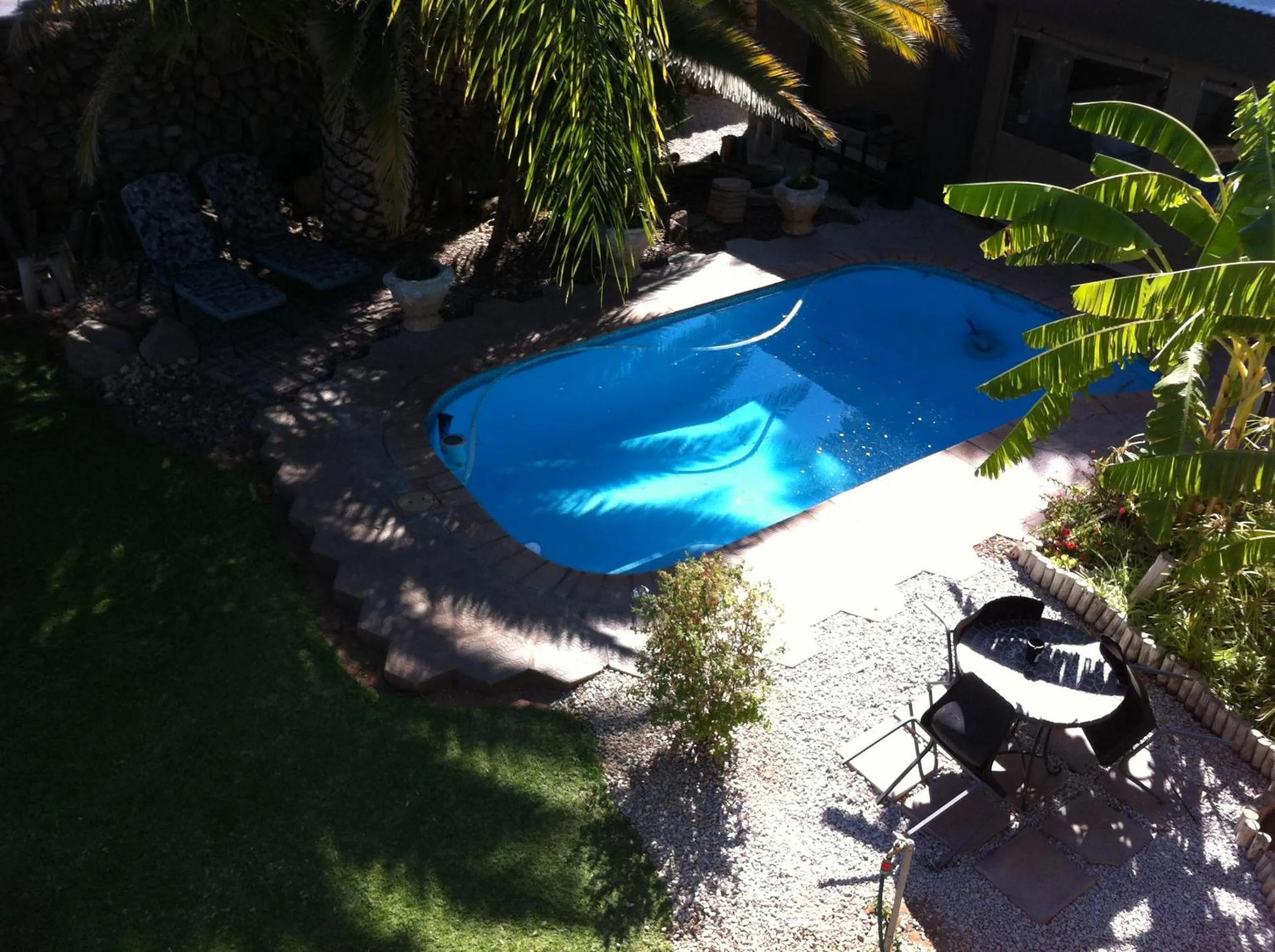 Pool view in Bush Pillow Guest House