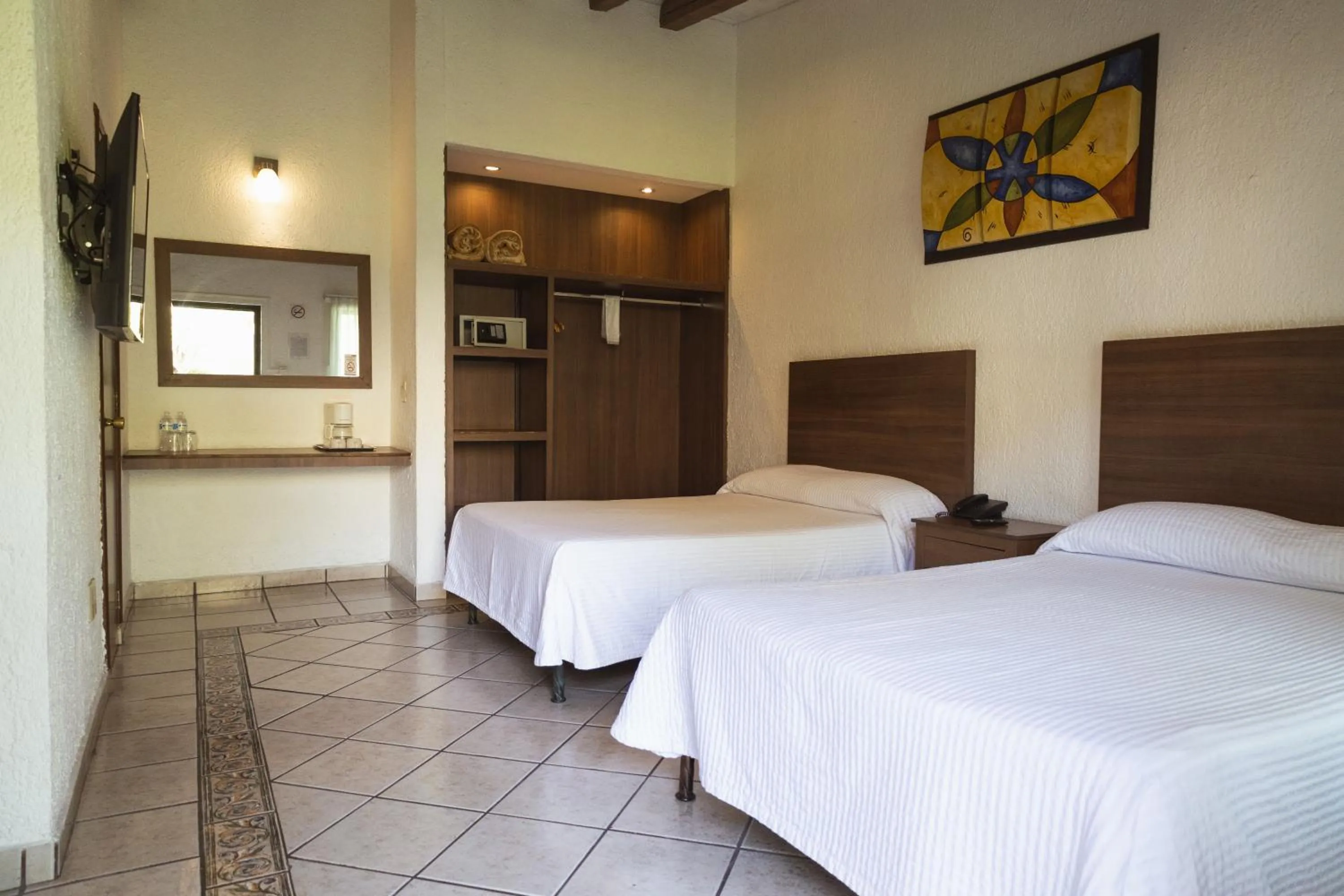 Bed in Hotel Posada Virreyes