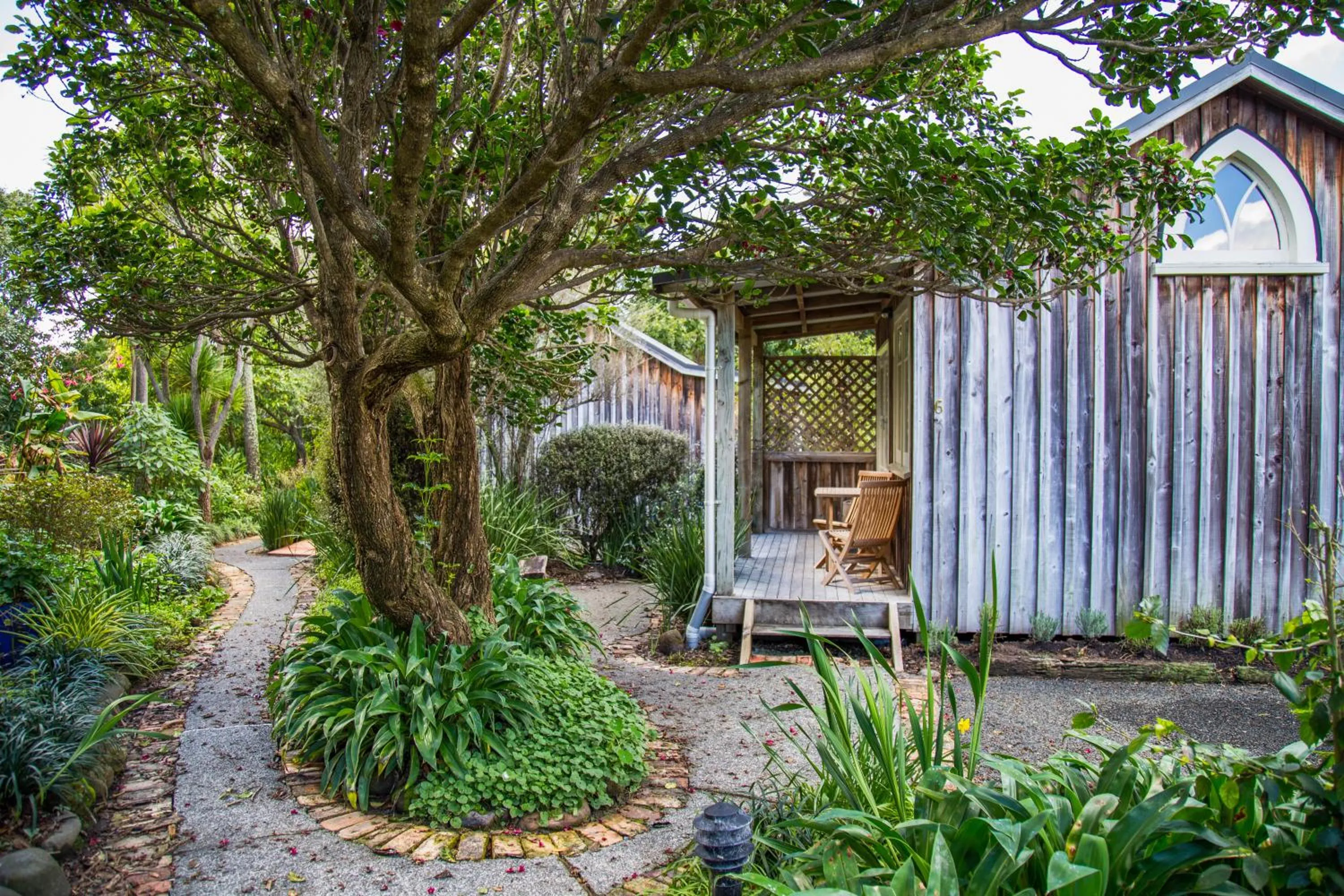 Garden view in The Church Accommodation