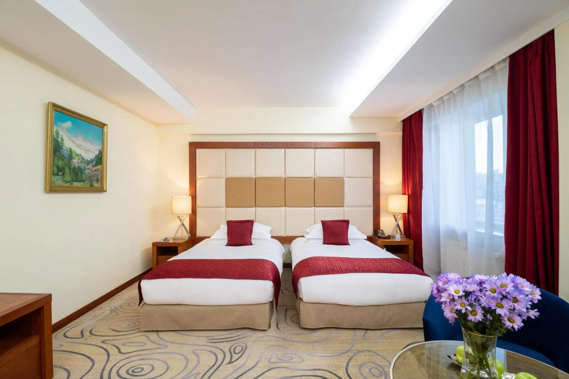 Photo of the whole room, Bed in Kempinski Hotel Khan Palace