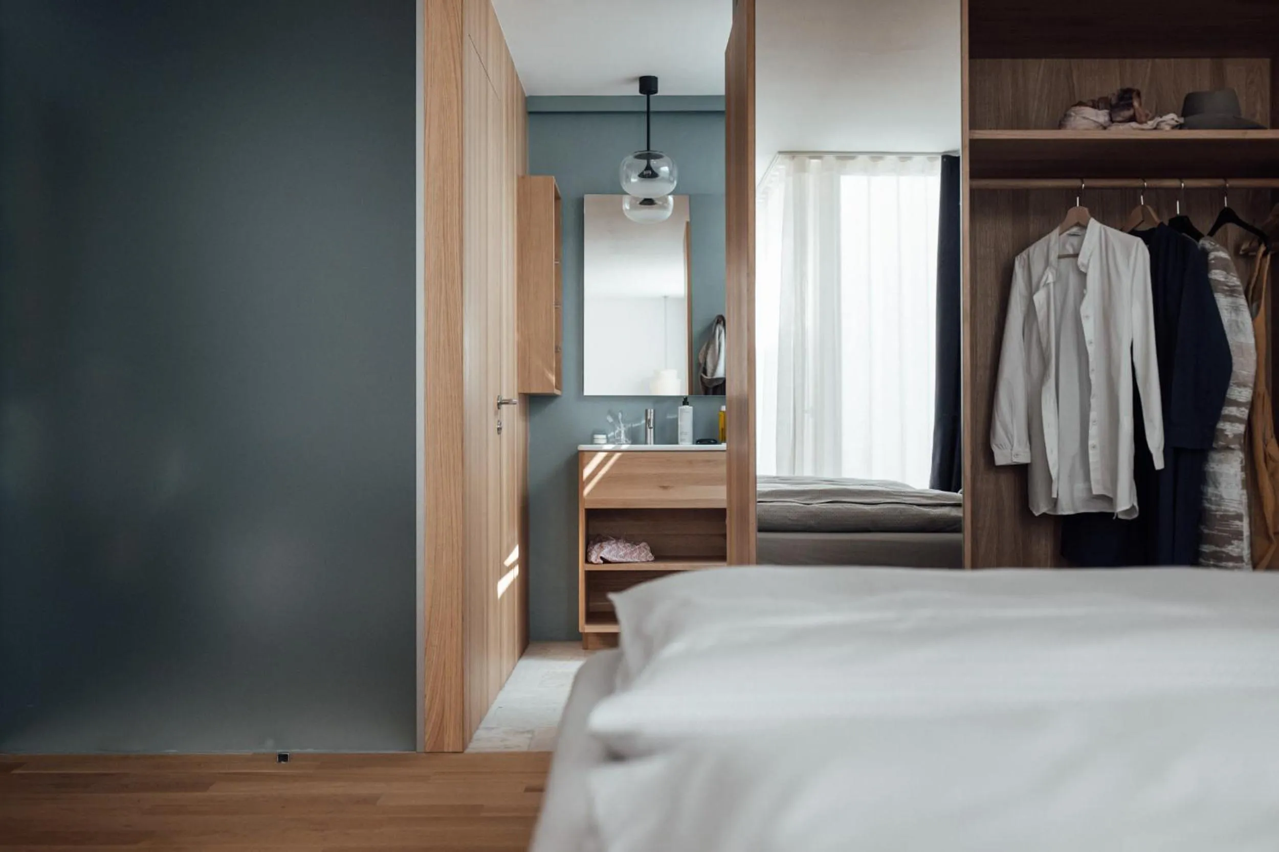 Photo of the whole room, Bed in Haus am Turm