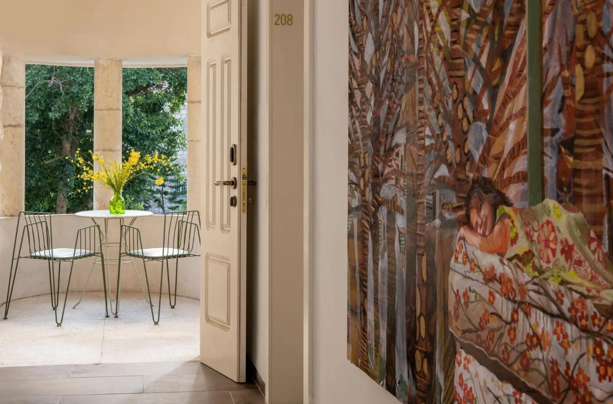 Seating area in Schumacher Hotel Haifa