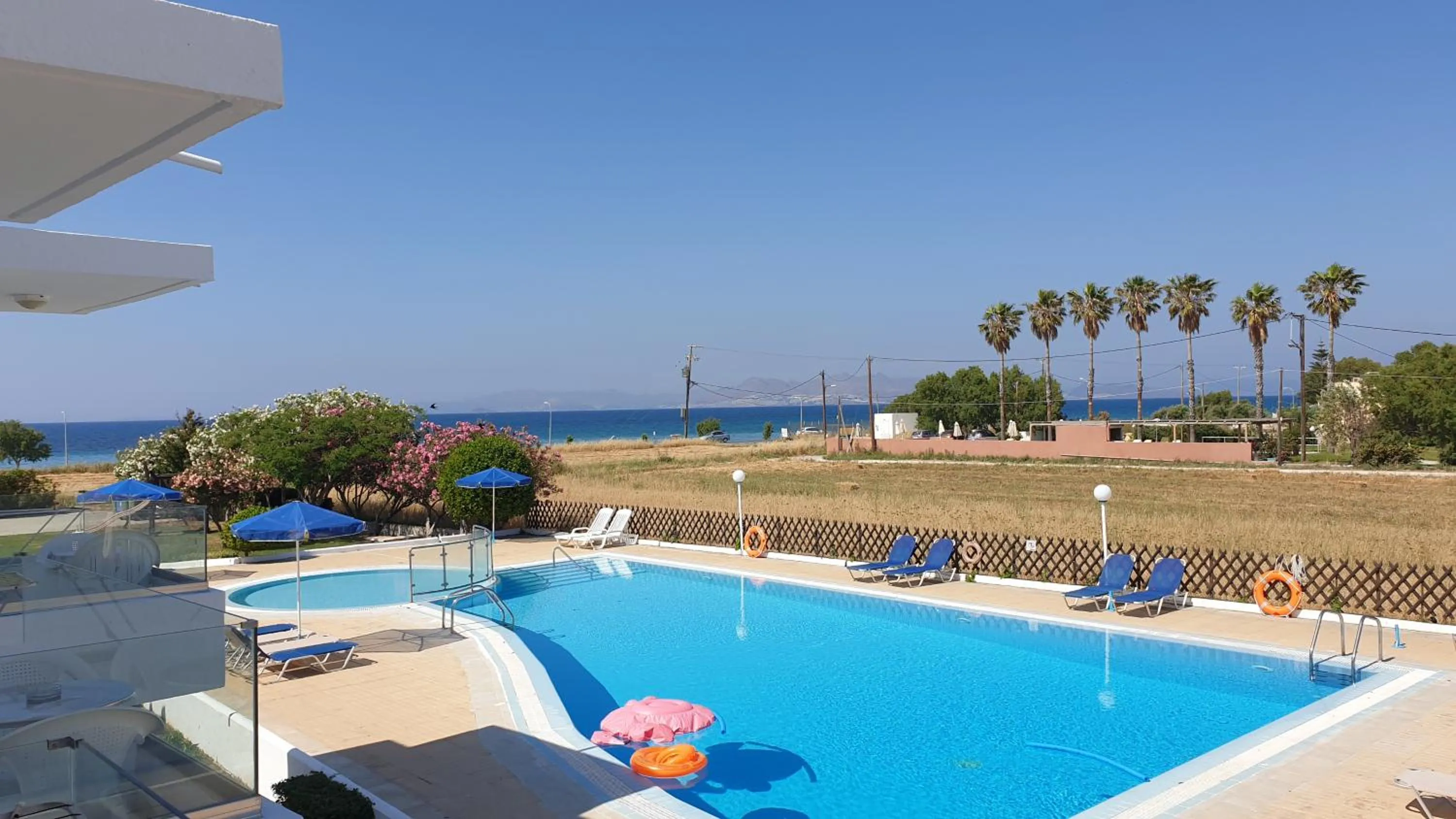 Pool view in Miros Hotel Apartments