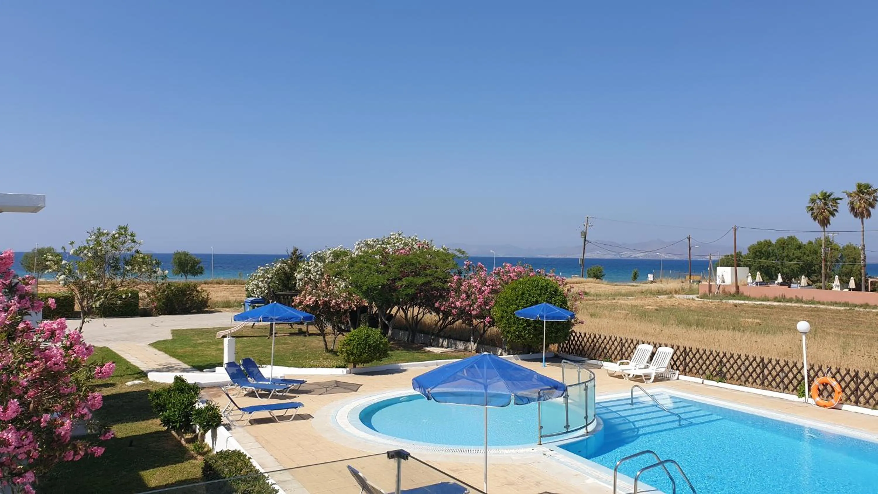 Pool view in Miros Hotel Apartments