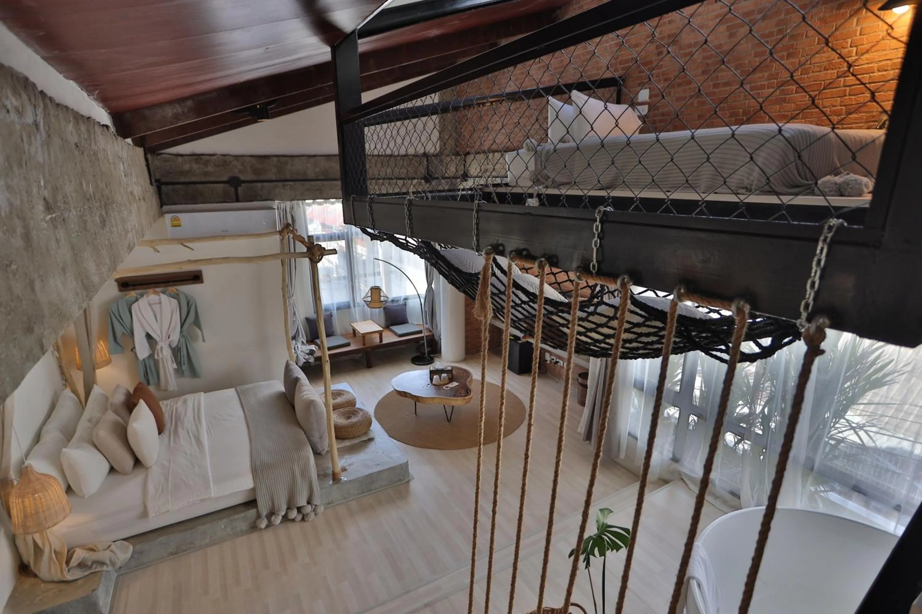 Seating area in YOLO Bangkok Boutique Hotel