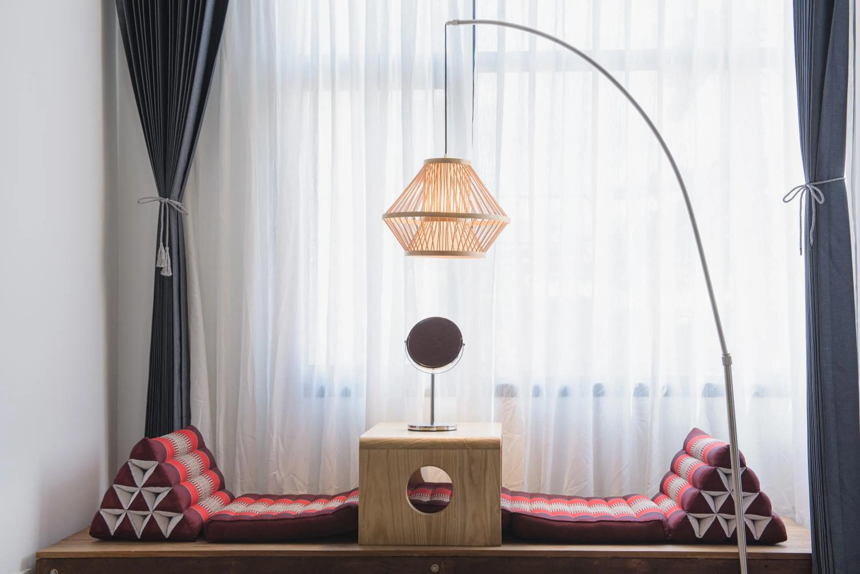 Seating area in YOLO Bangkok Boutique Hotel