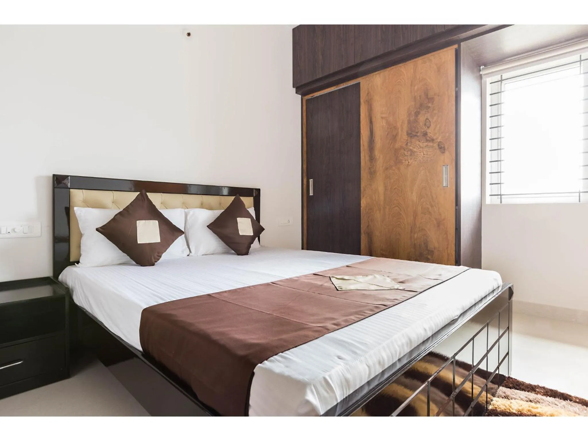 Bedroom, Bed in Olive Serviced Apartments HSR Layout