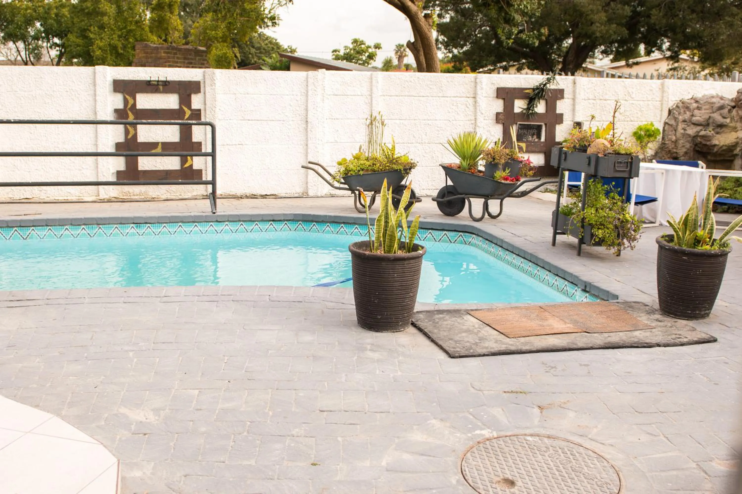 Pool view in Mauya Guesthouse