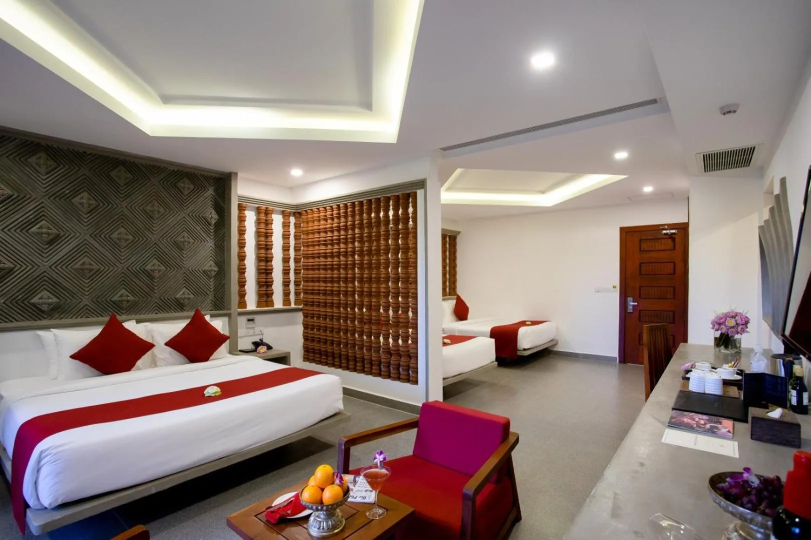 Bed in Khmer Mansion Residence