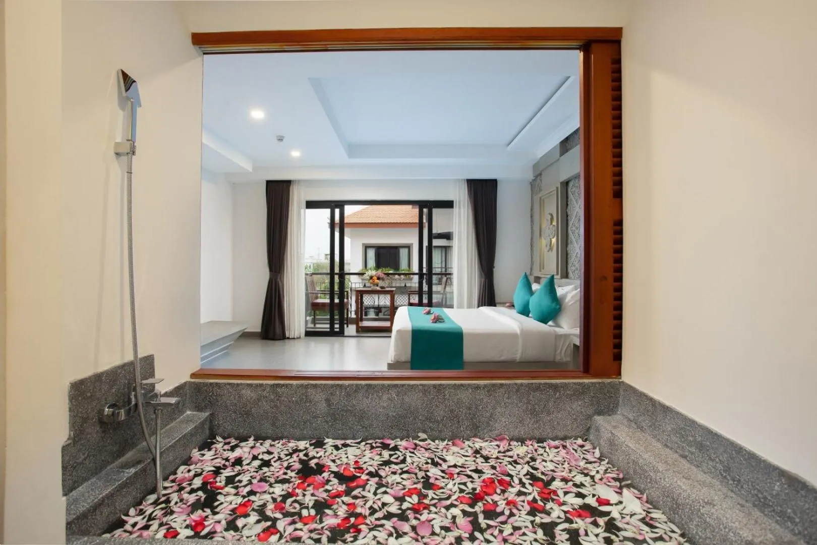 Bathroom, Bed in Khmer Mansion Residence