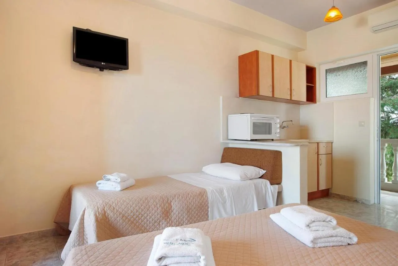 Bed in Zante View Studios & Villas