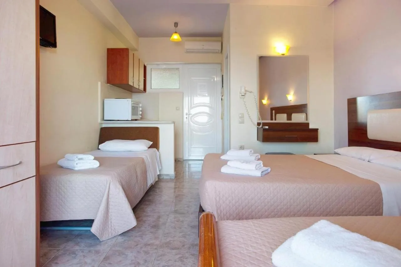 Bed in Zante View Studios & Villas