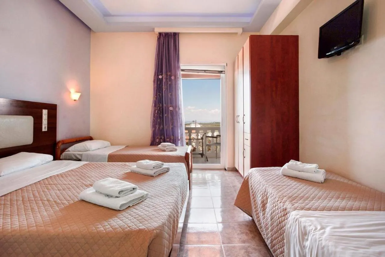 Bed in Zante View Studios & Villas