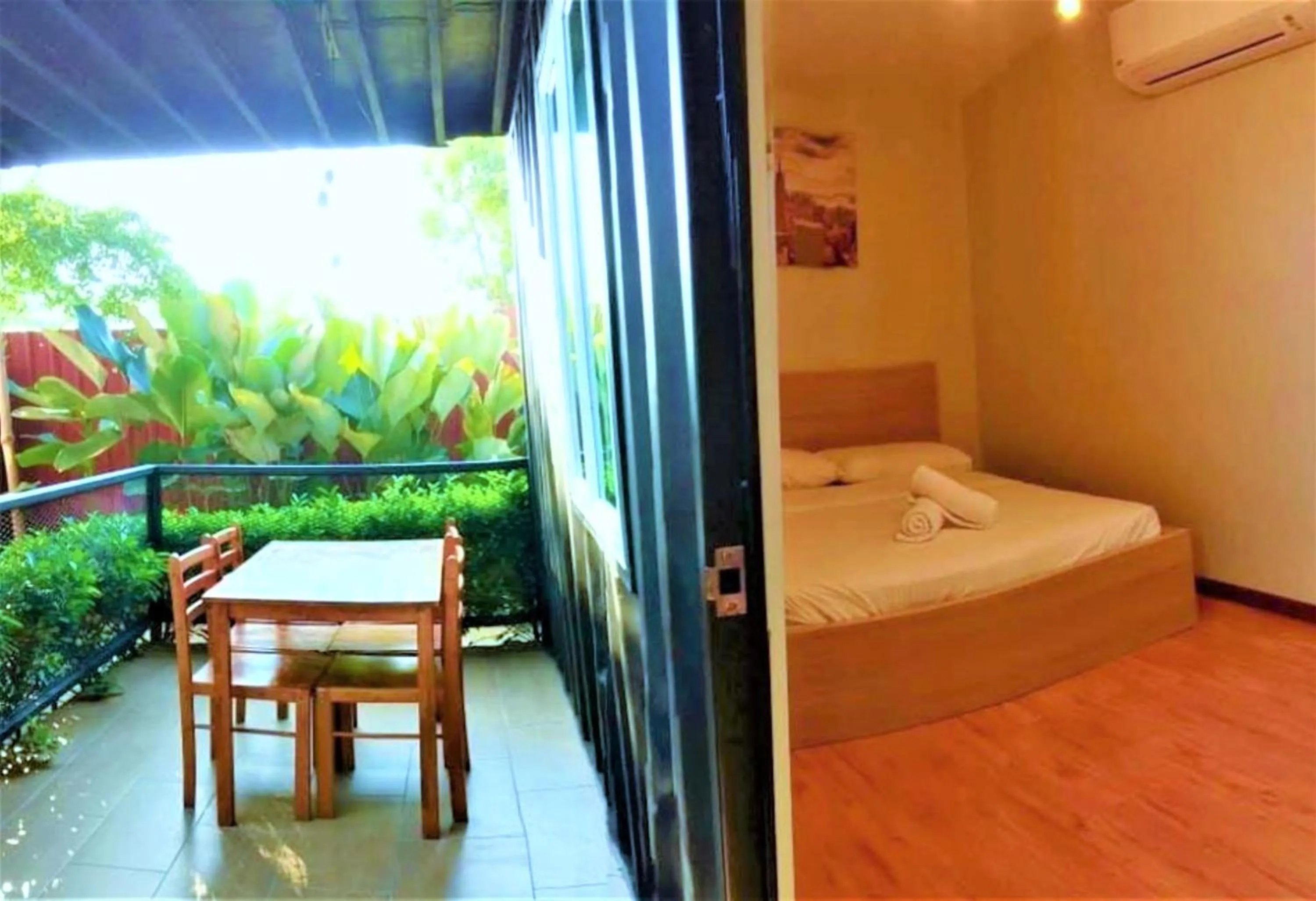 Balcony/Terrace, Bed in Petak Padin Cottage by The Pool, Kepala Batas Penang