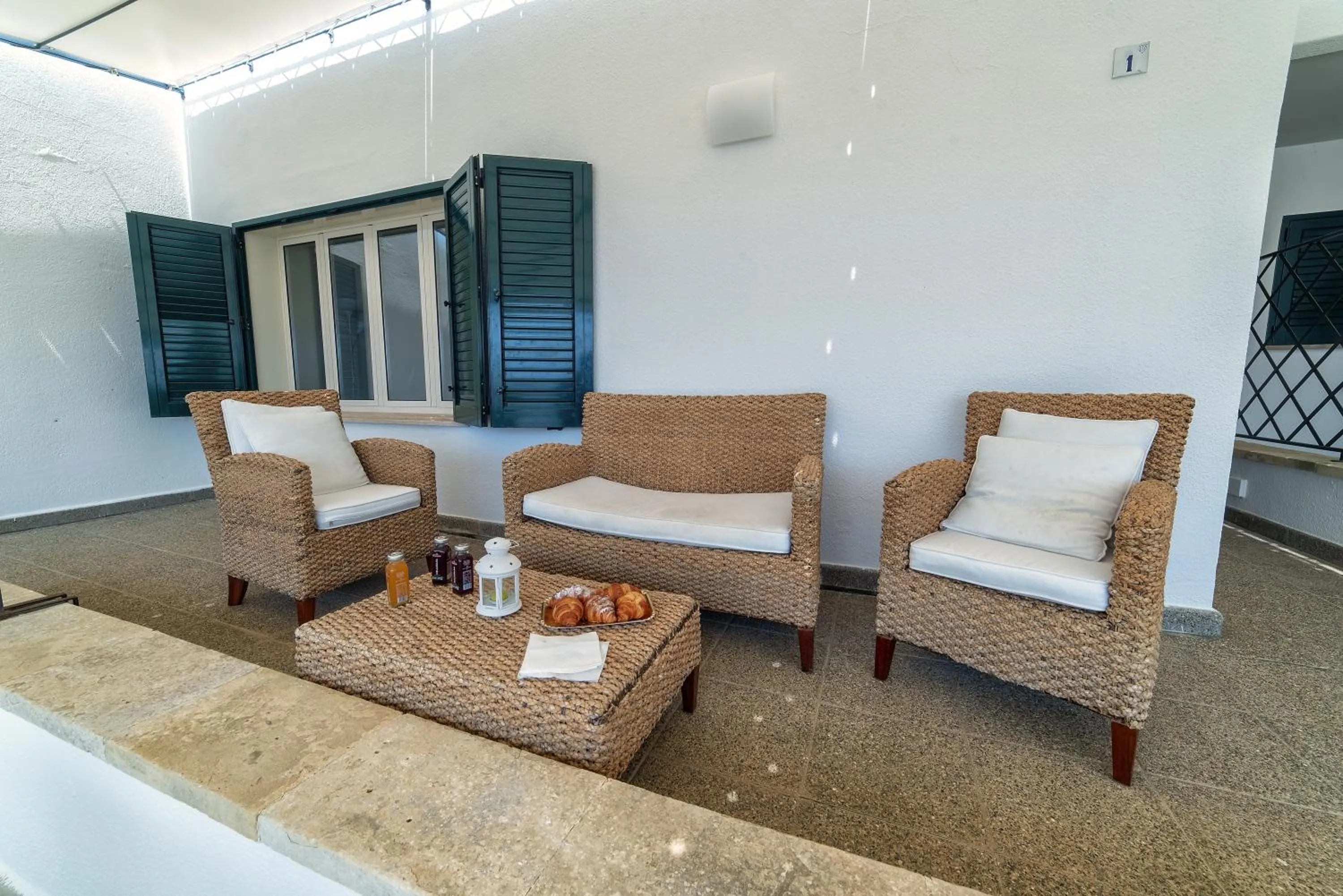 Patio in Hotel Residence Miramare