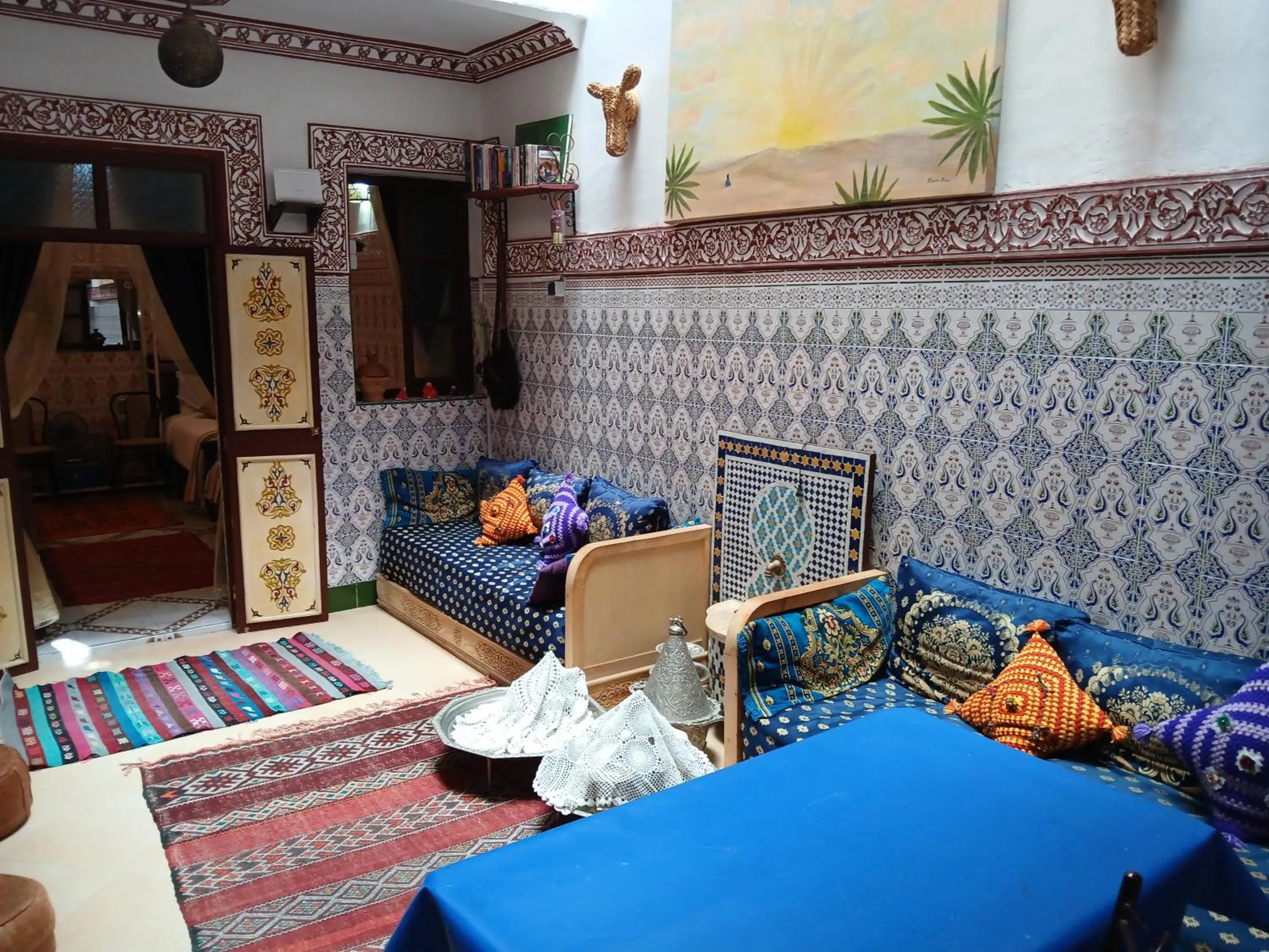 Patio, Bed in Dar Margot Marrakech