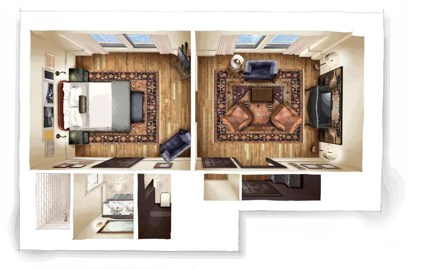 Floor plan in The Ned NoMad