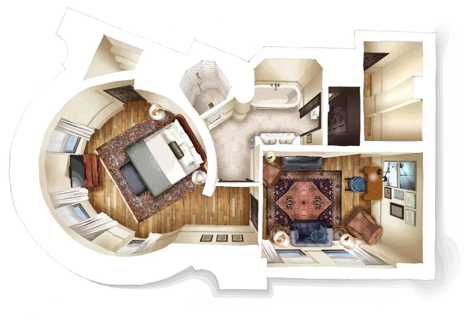 Floor plan in The Ned NoMad