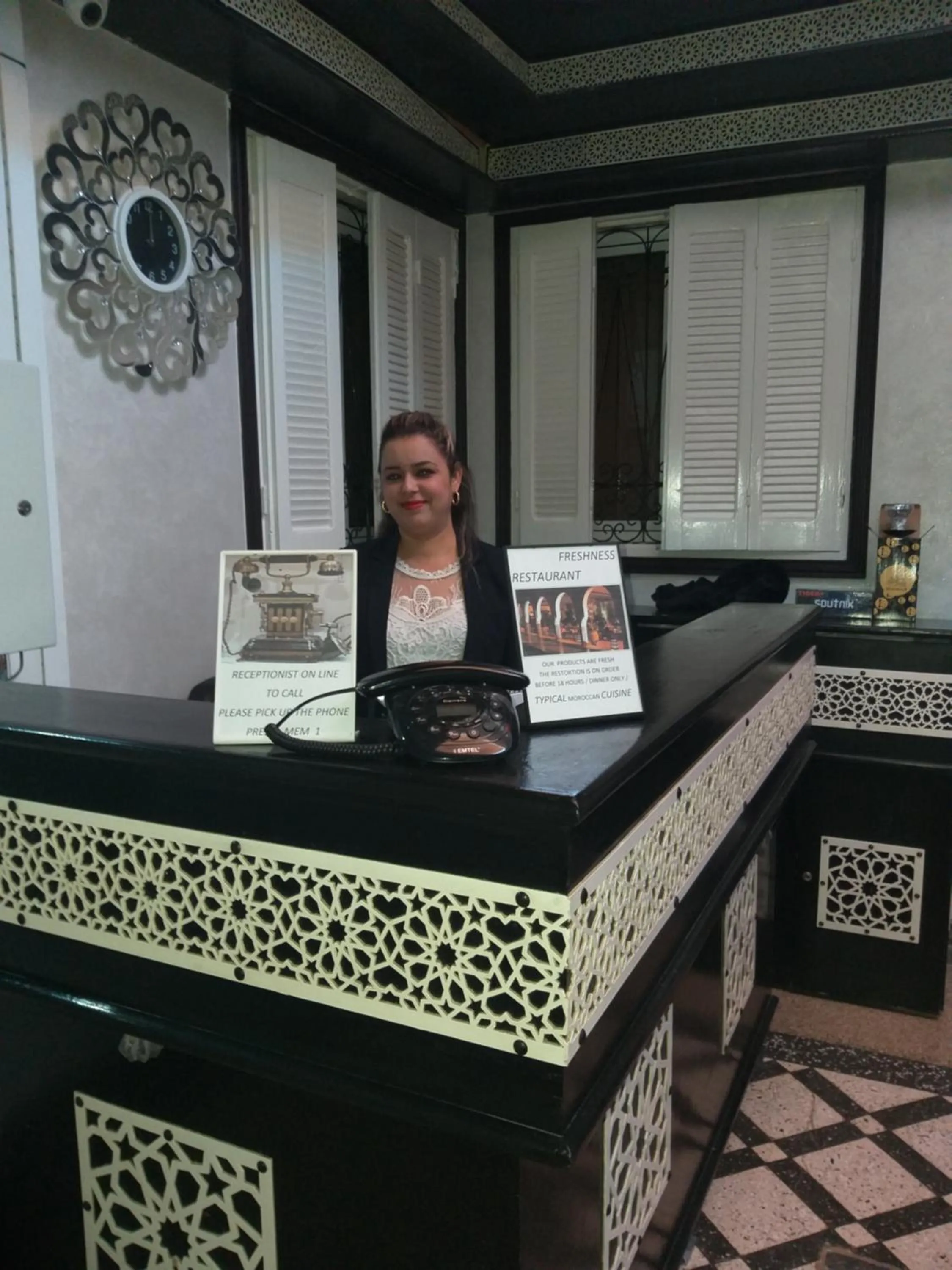 Staff in Hotel LAHLOU riad Cafeteria