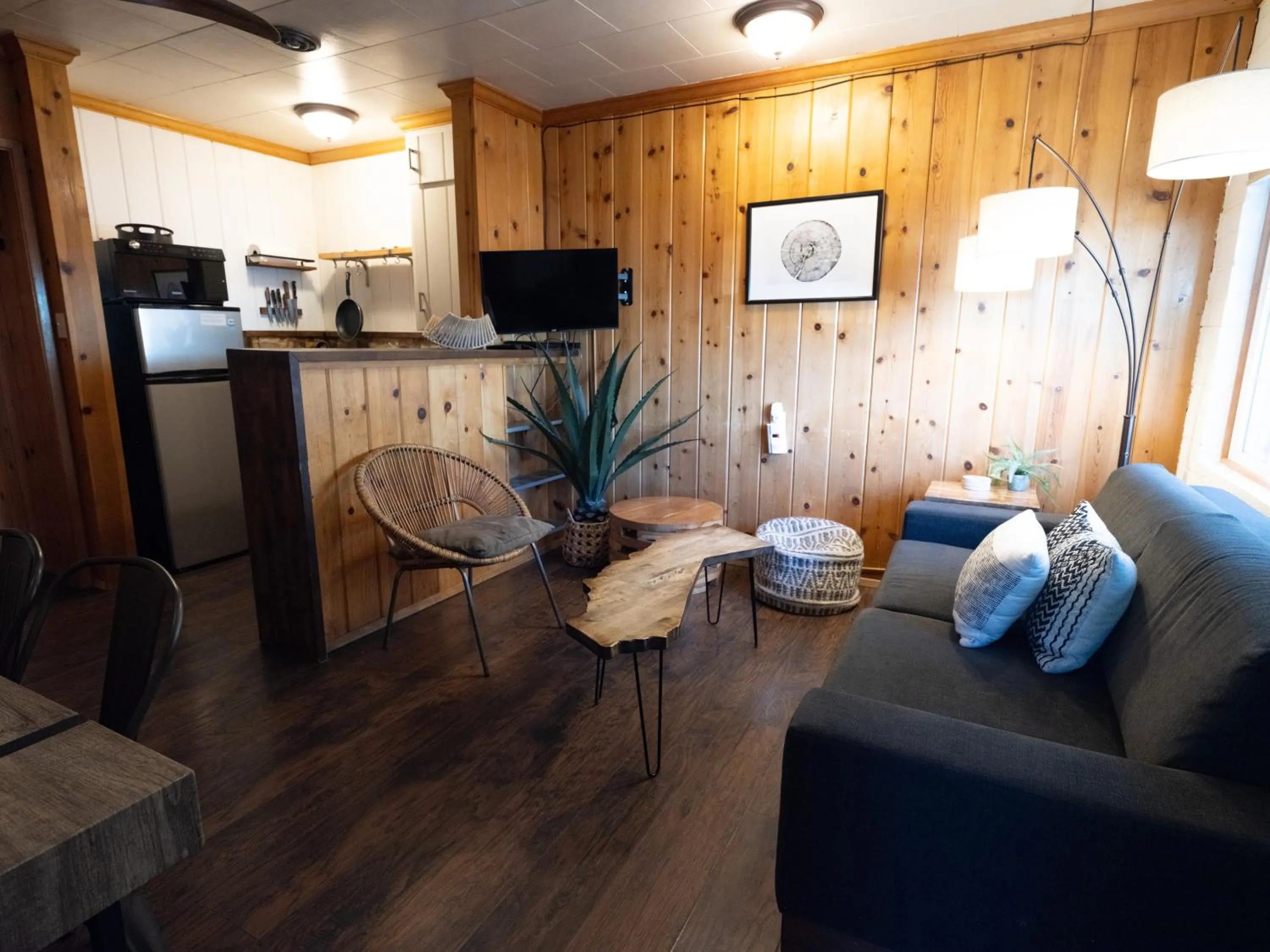 Living room in Lake Front Cabins