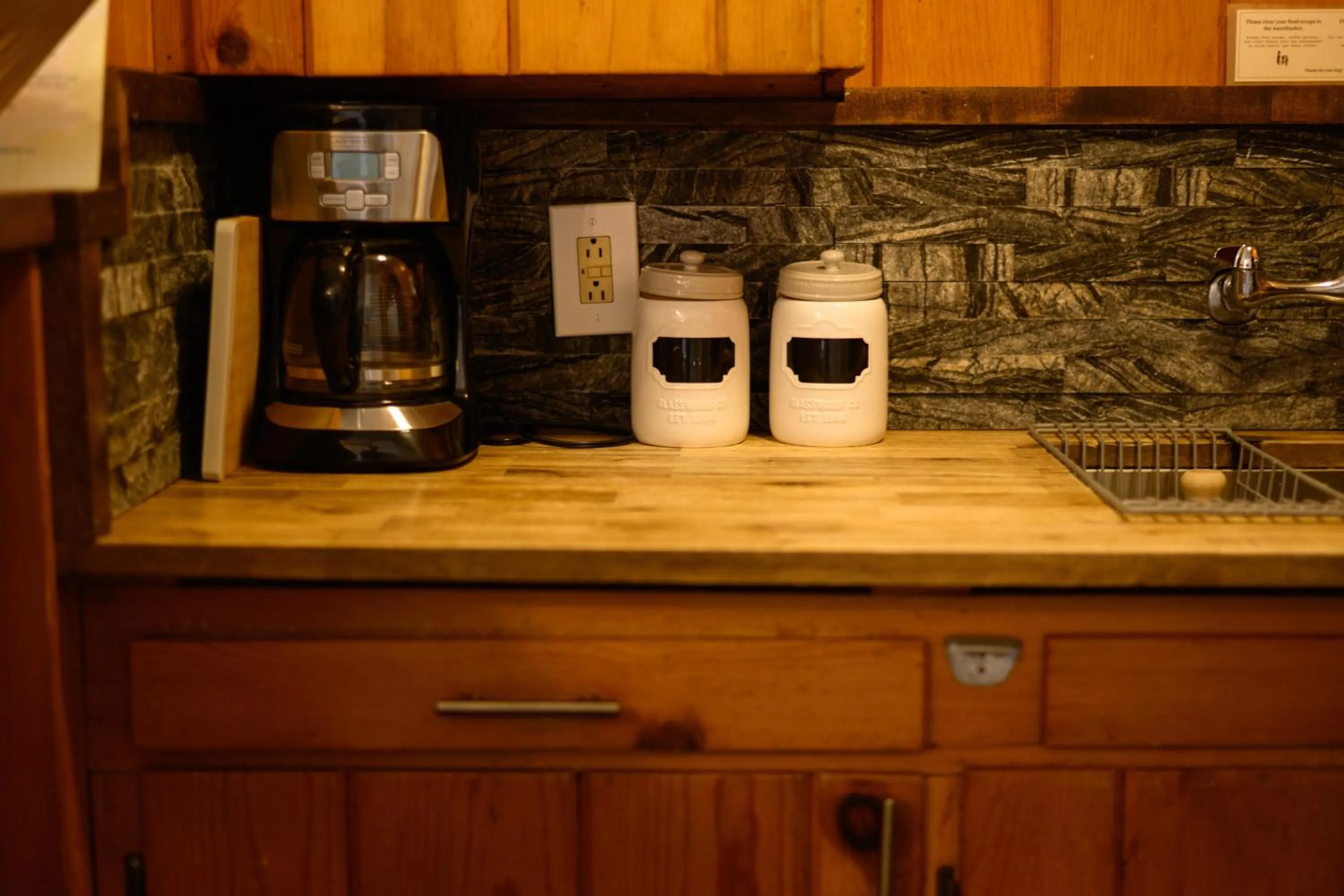 kitchen in Lake Front Cabins