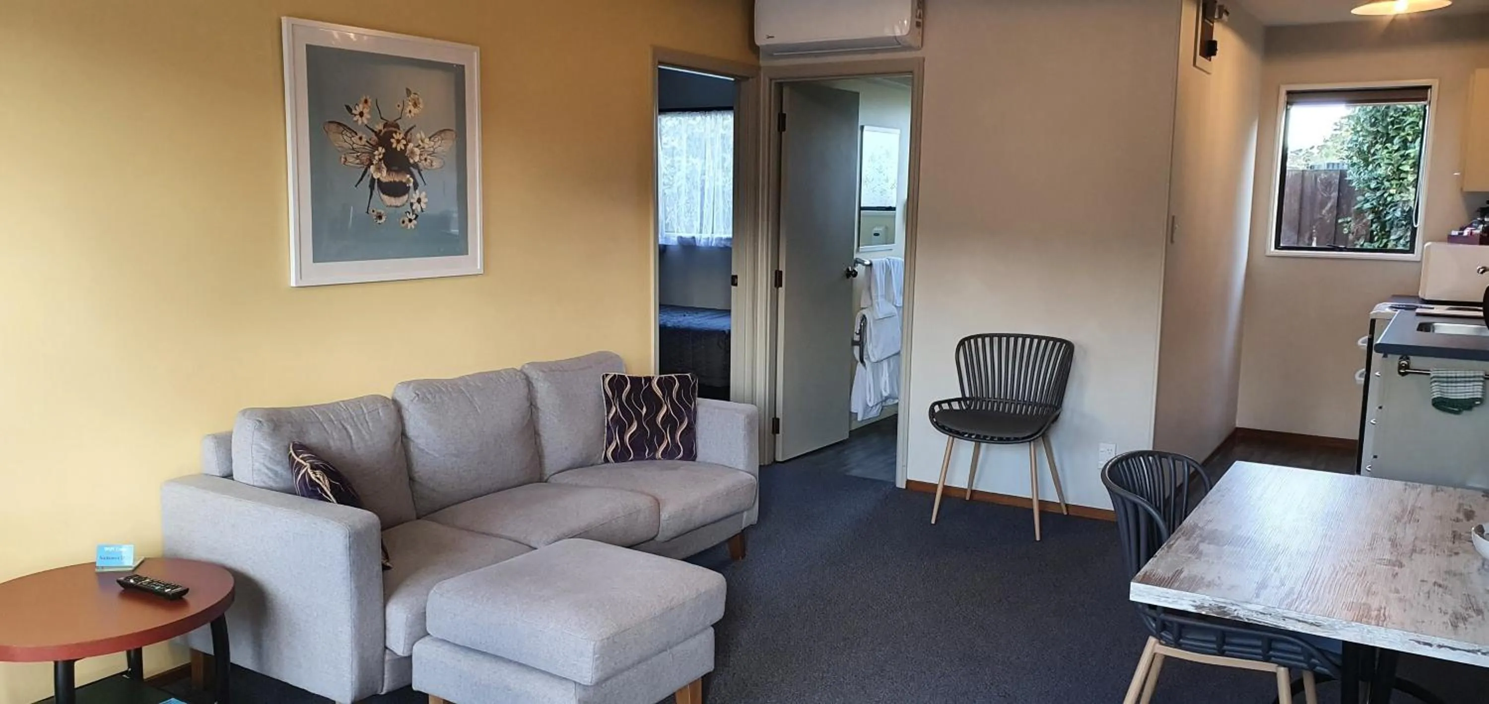 Living room in Ashburton's Regency Motel