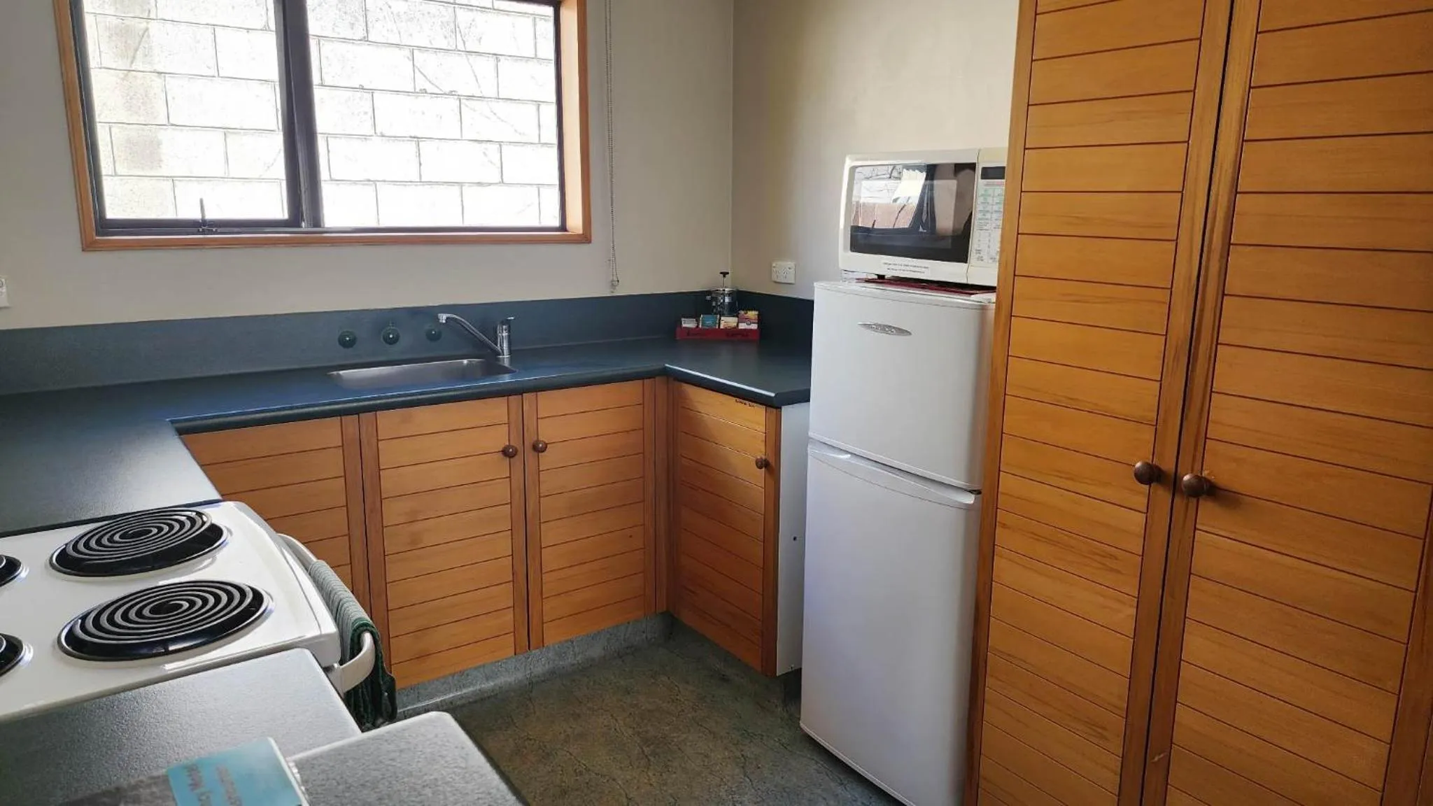 kitchen in Ashburton's Regency Motel