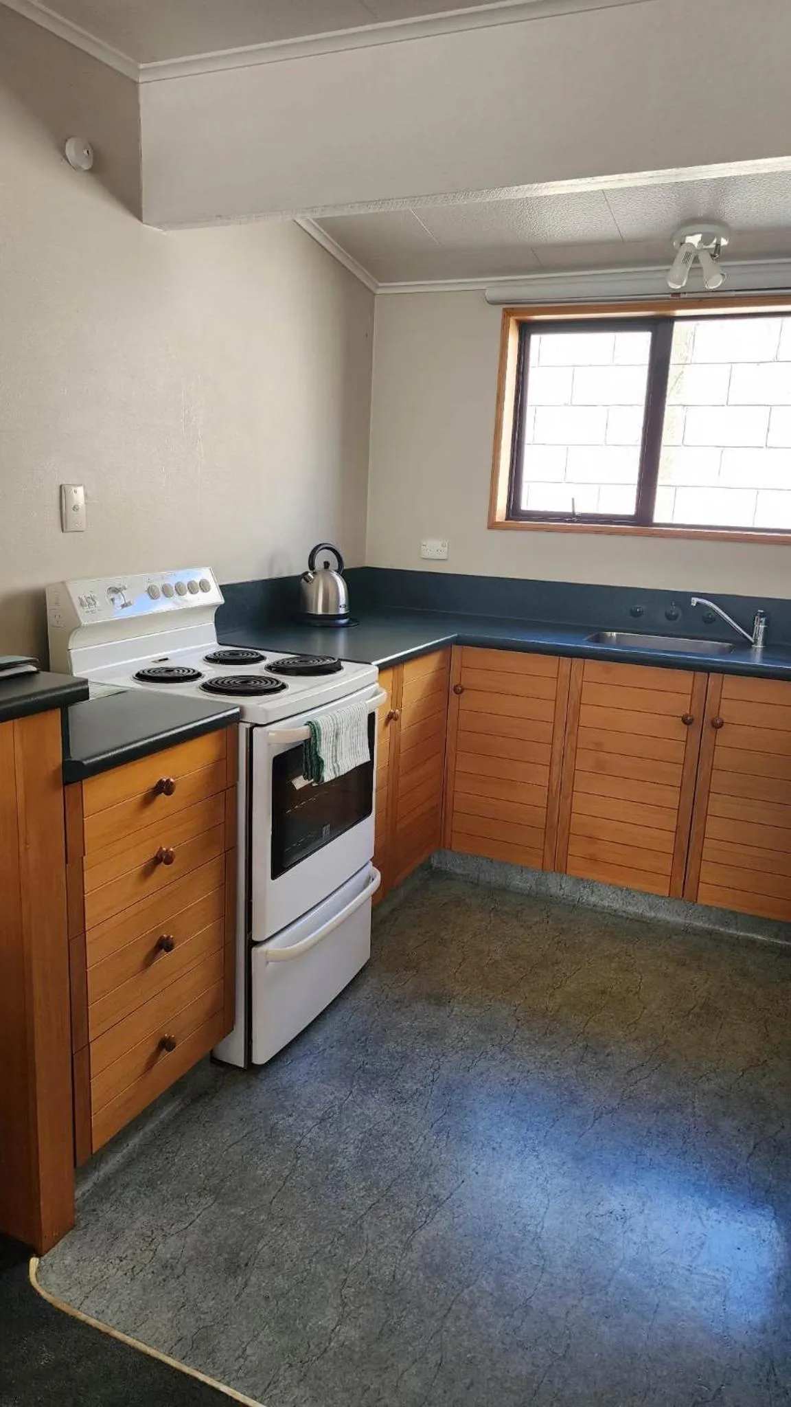 kitchen in Ashburton's Regency Motel