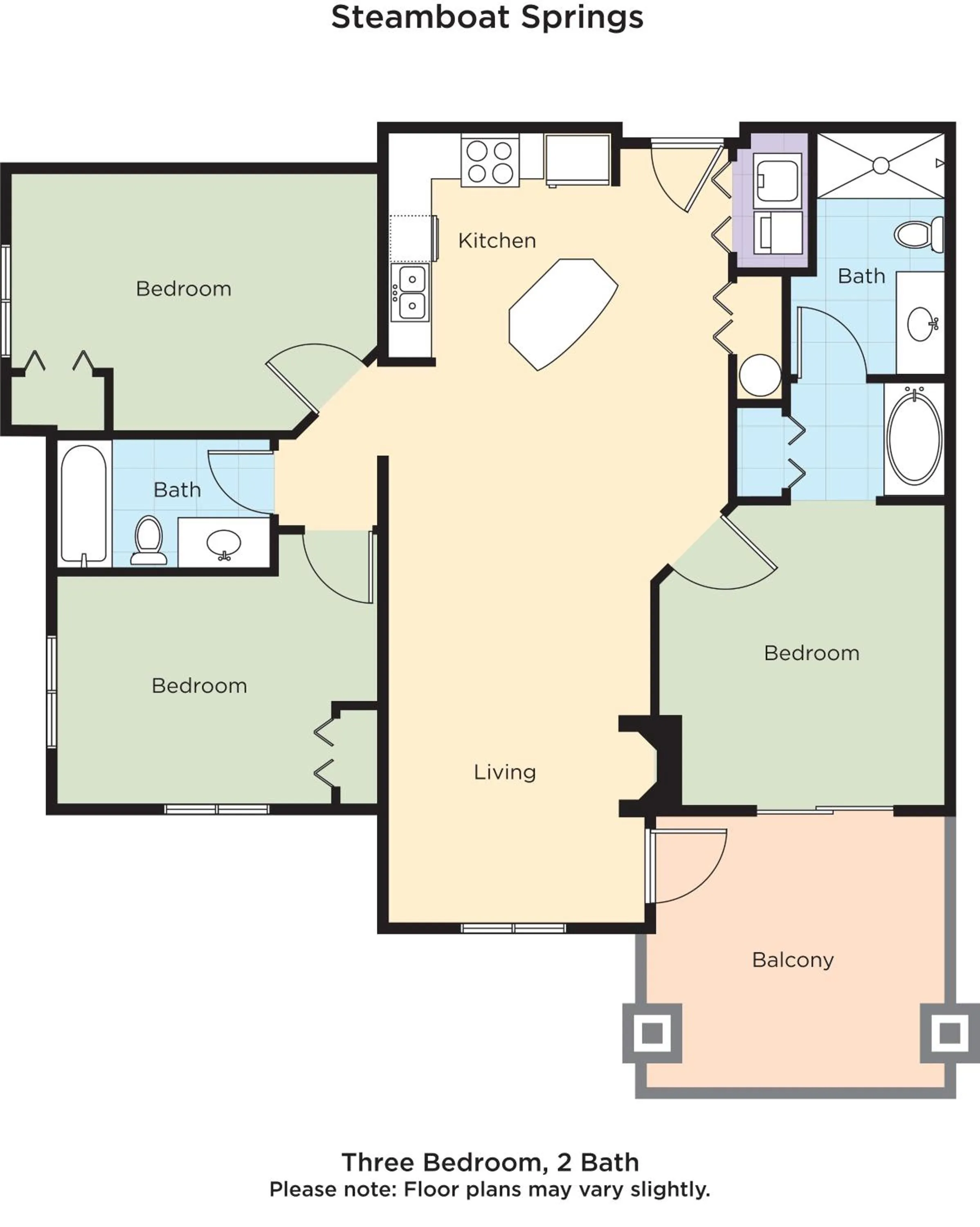 Floor plan in WorldMark Steamboat Springs