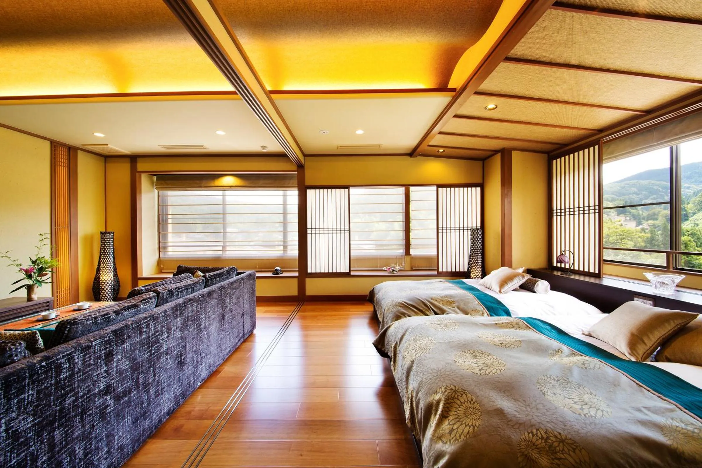 Bed in Kanazawa Hyakurakusou