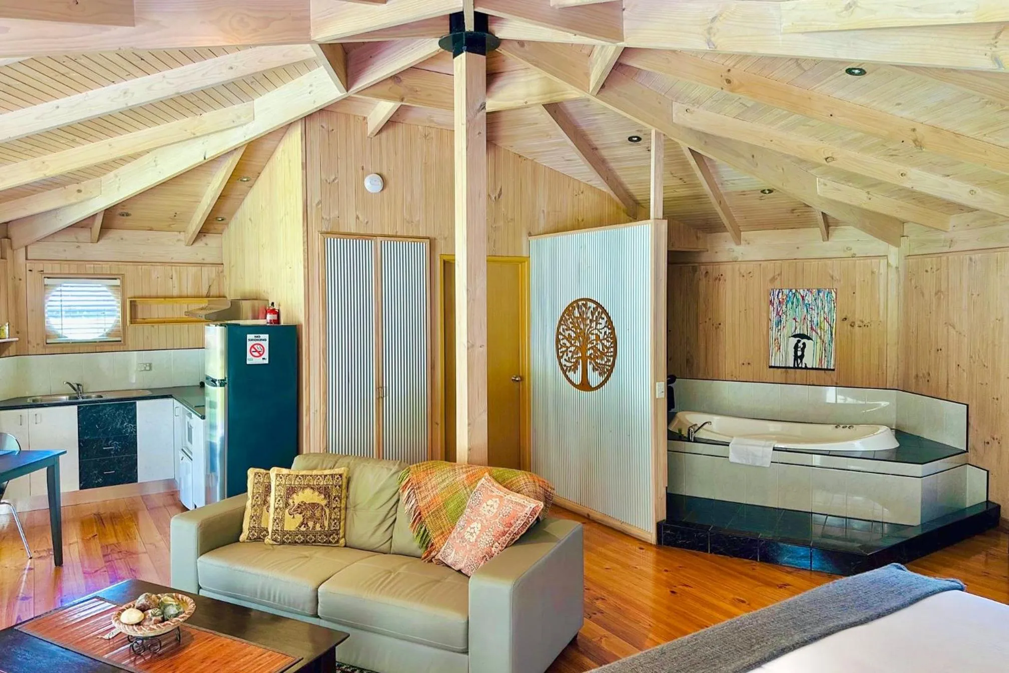 Bed in Grampians Chalets