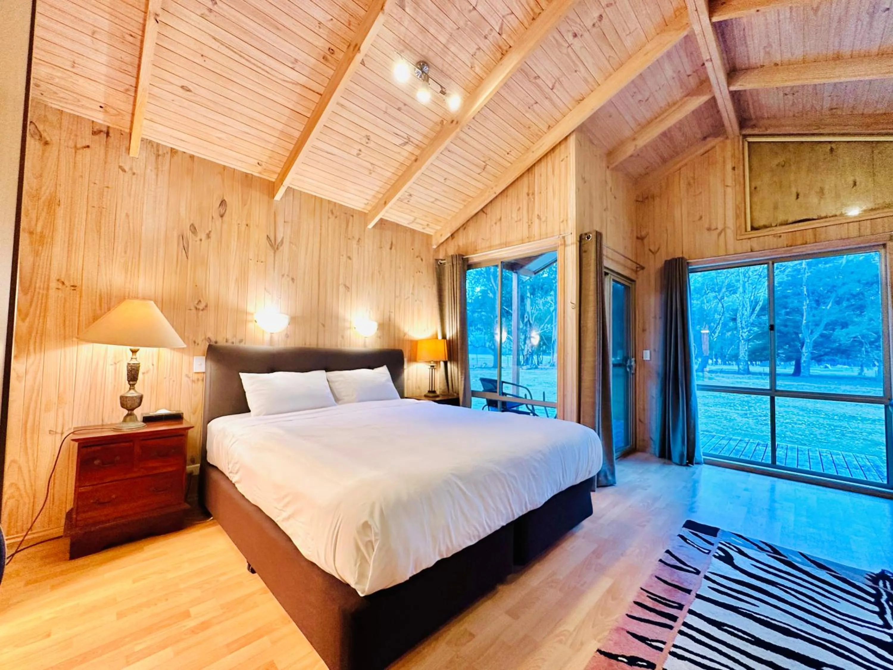 Bed in Grampians Chalets