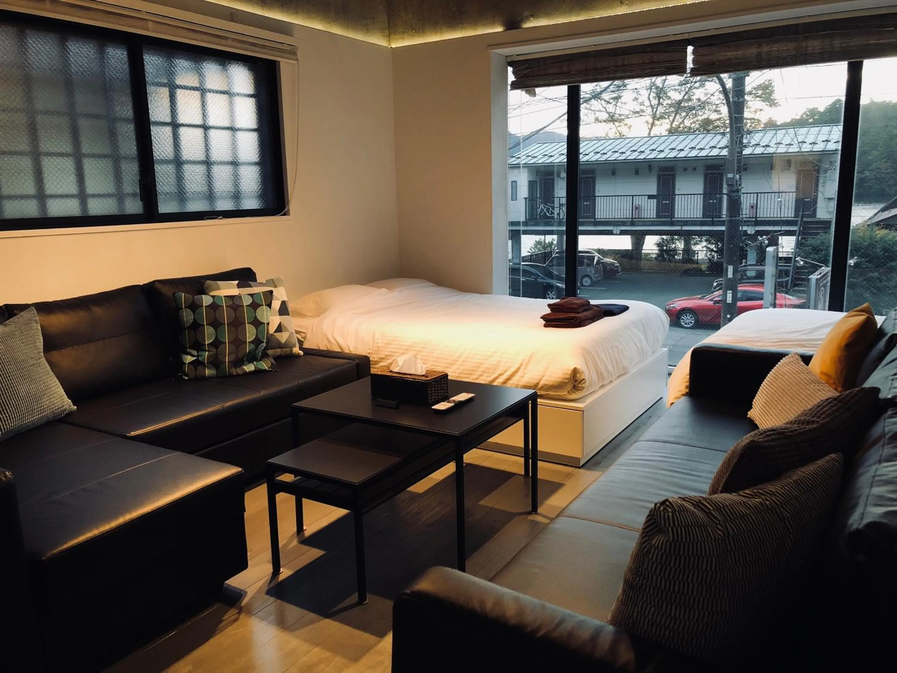 Living room in Ashinoko Port Villa MIRAHAKONE