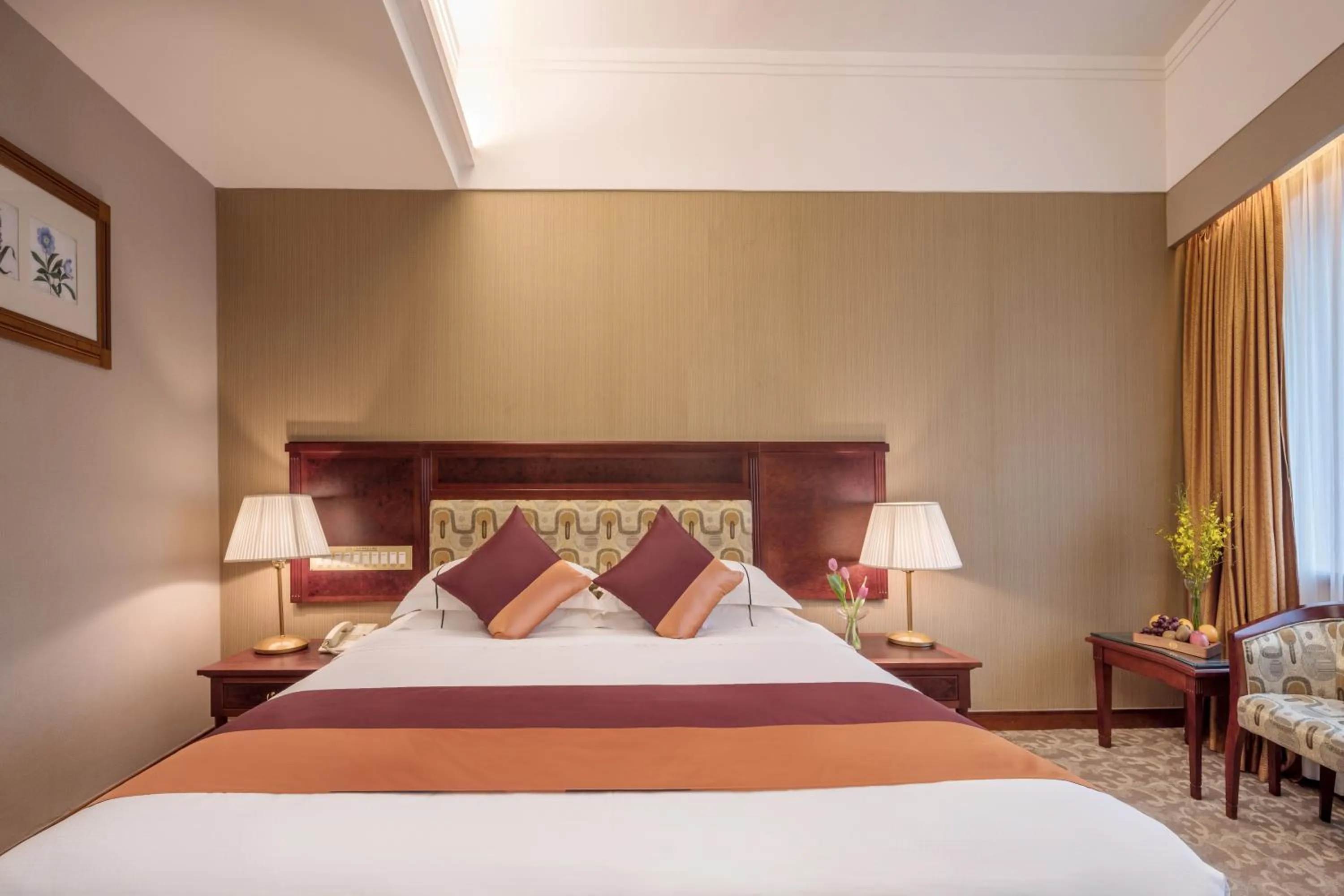 Decorative detail, Bed in Asia International Hotel Guangdong