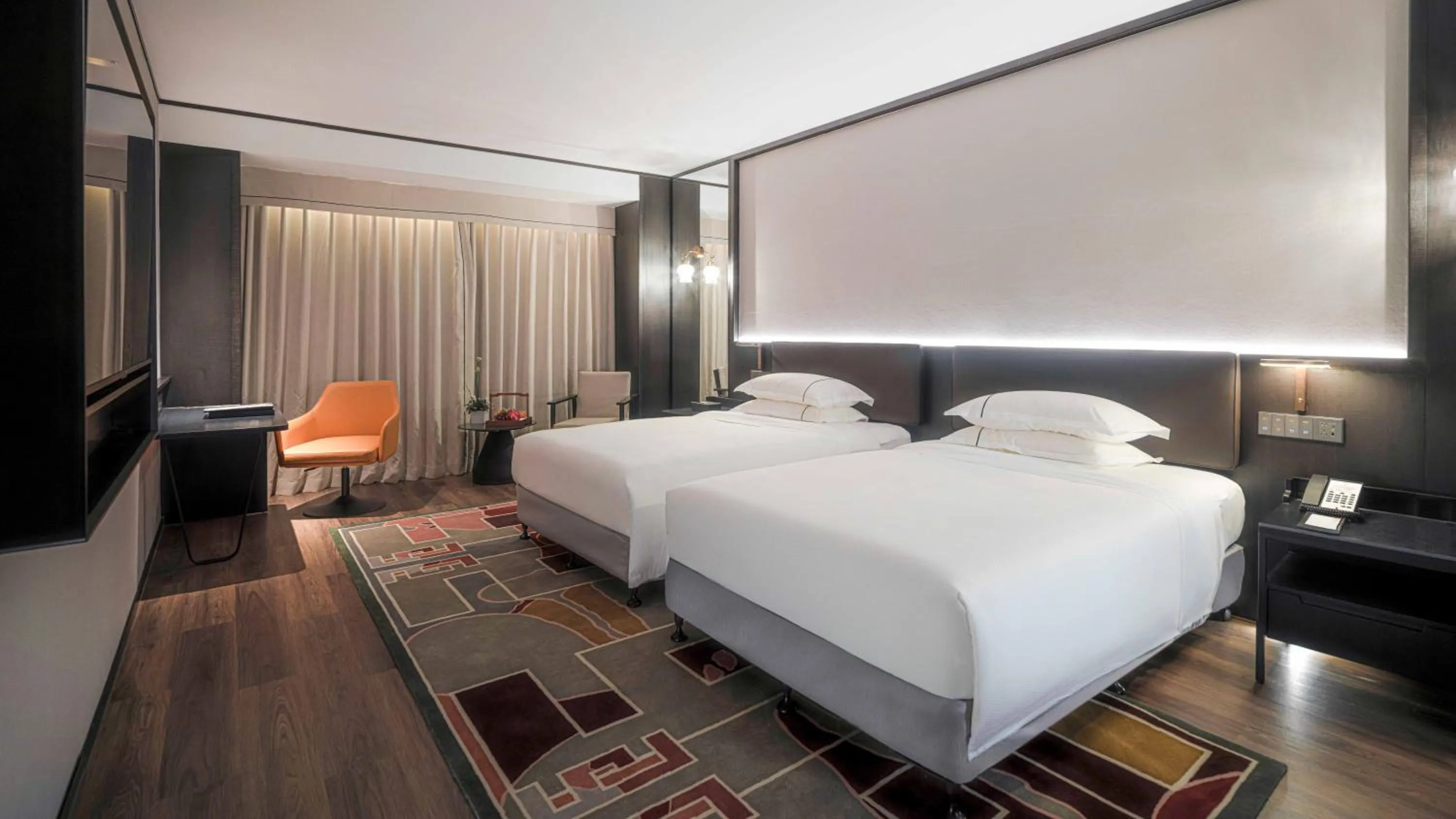 Decorative detail, Bed in Asia International Hotel Guangdong