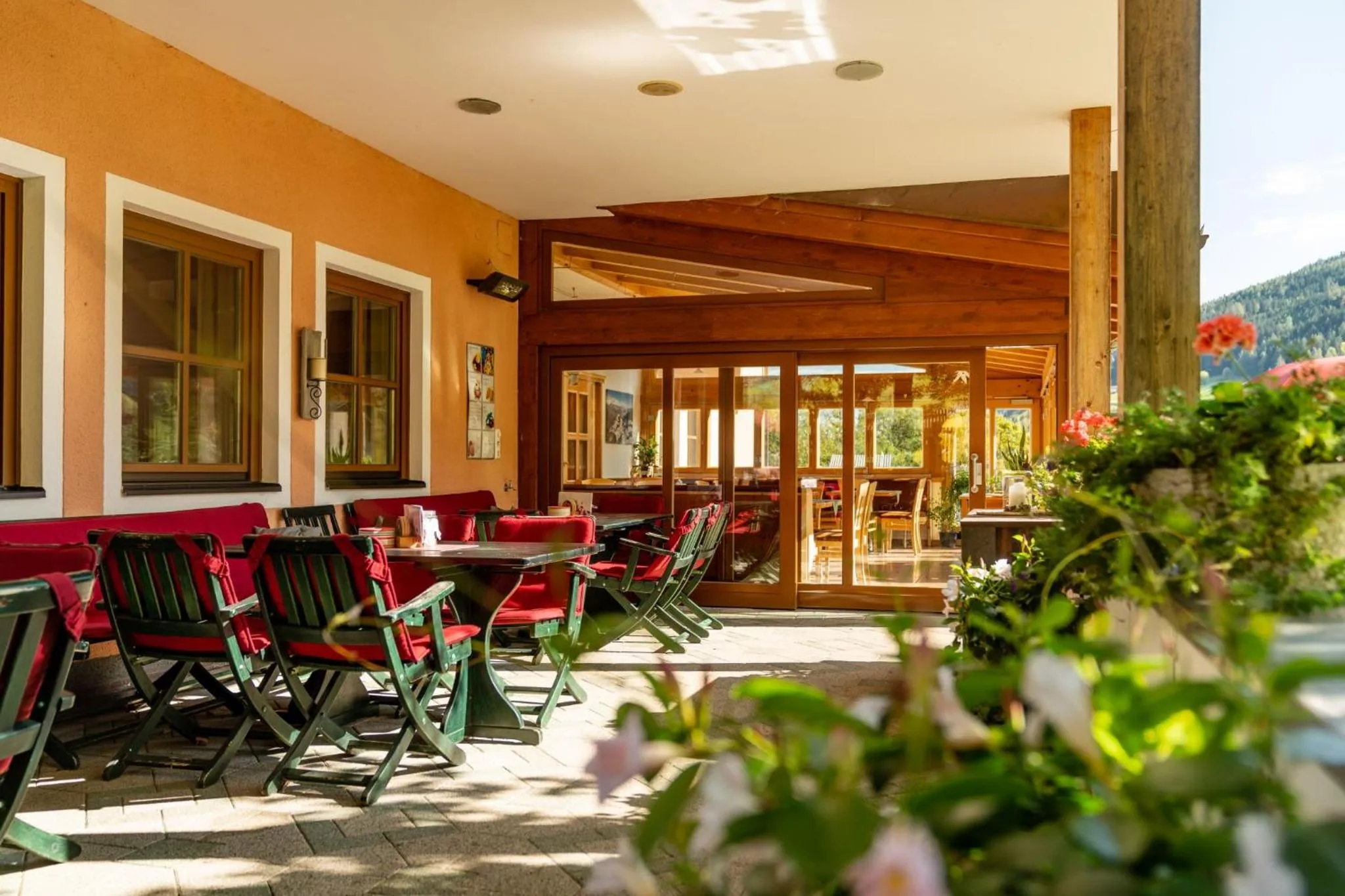 Patio in Familienhotel Unterreith