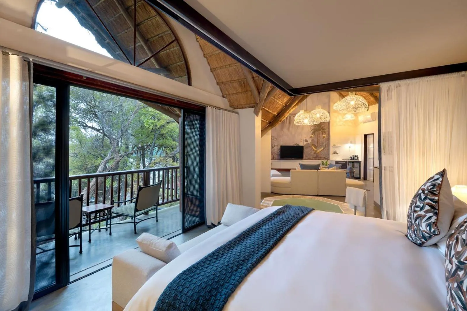 View (from property/room), Bed in The David Livingstone Safari Lodge & Spa