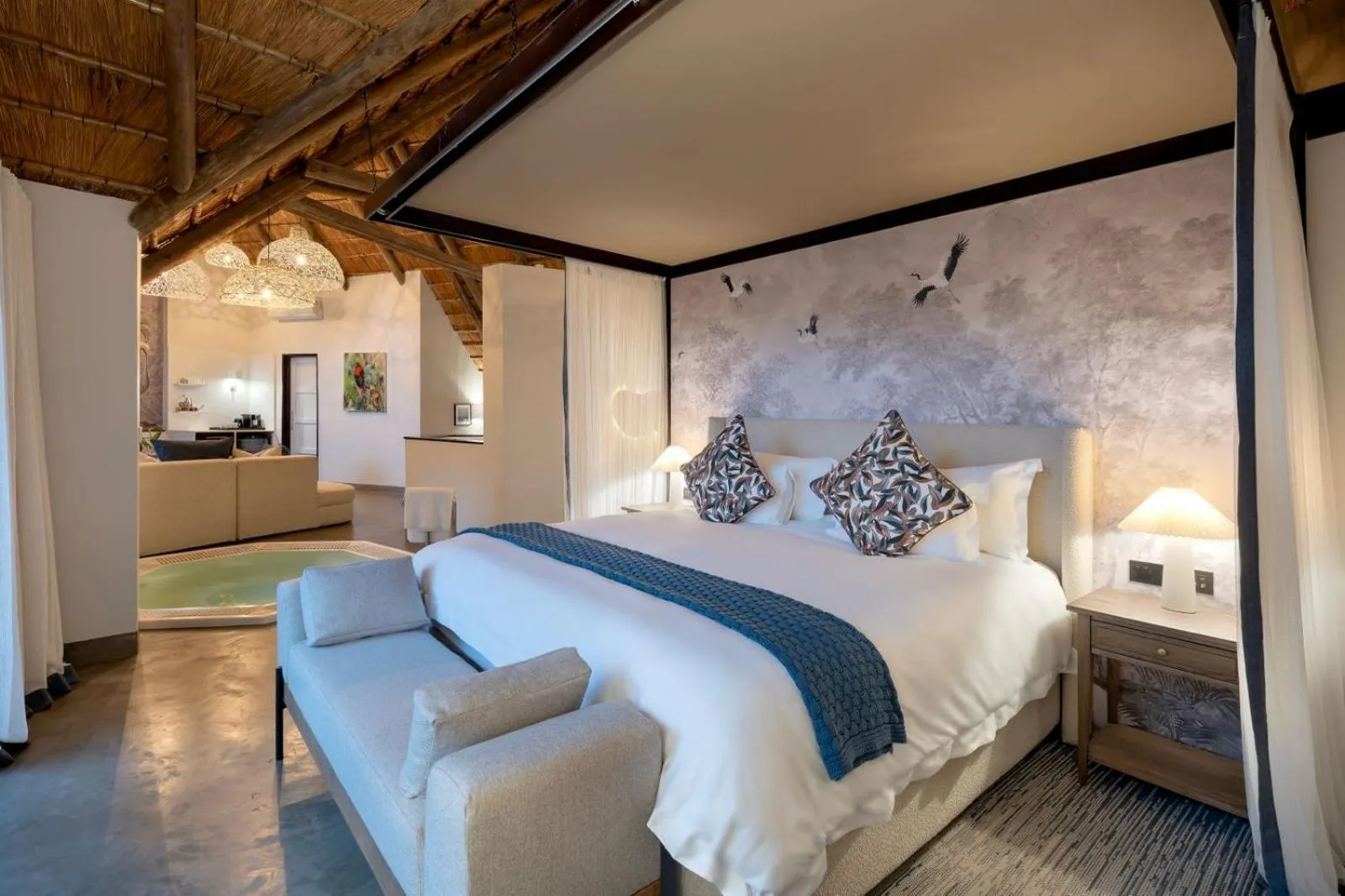 Bedroom, Bed in The David Livingstone Safari Lodge & Spa