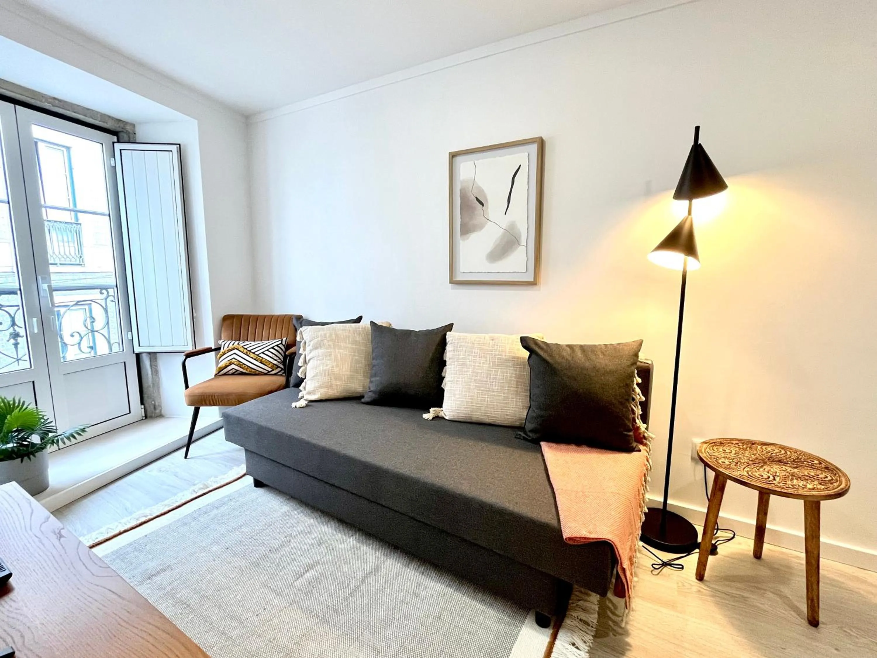 Living room, Bed in Apartments Center Santos