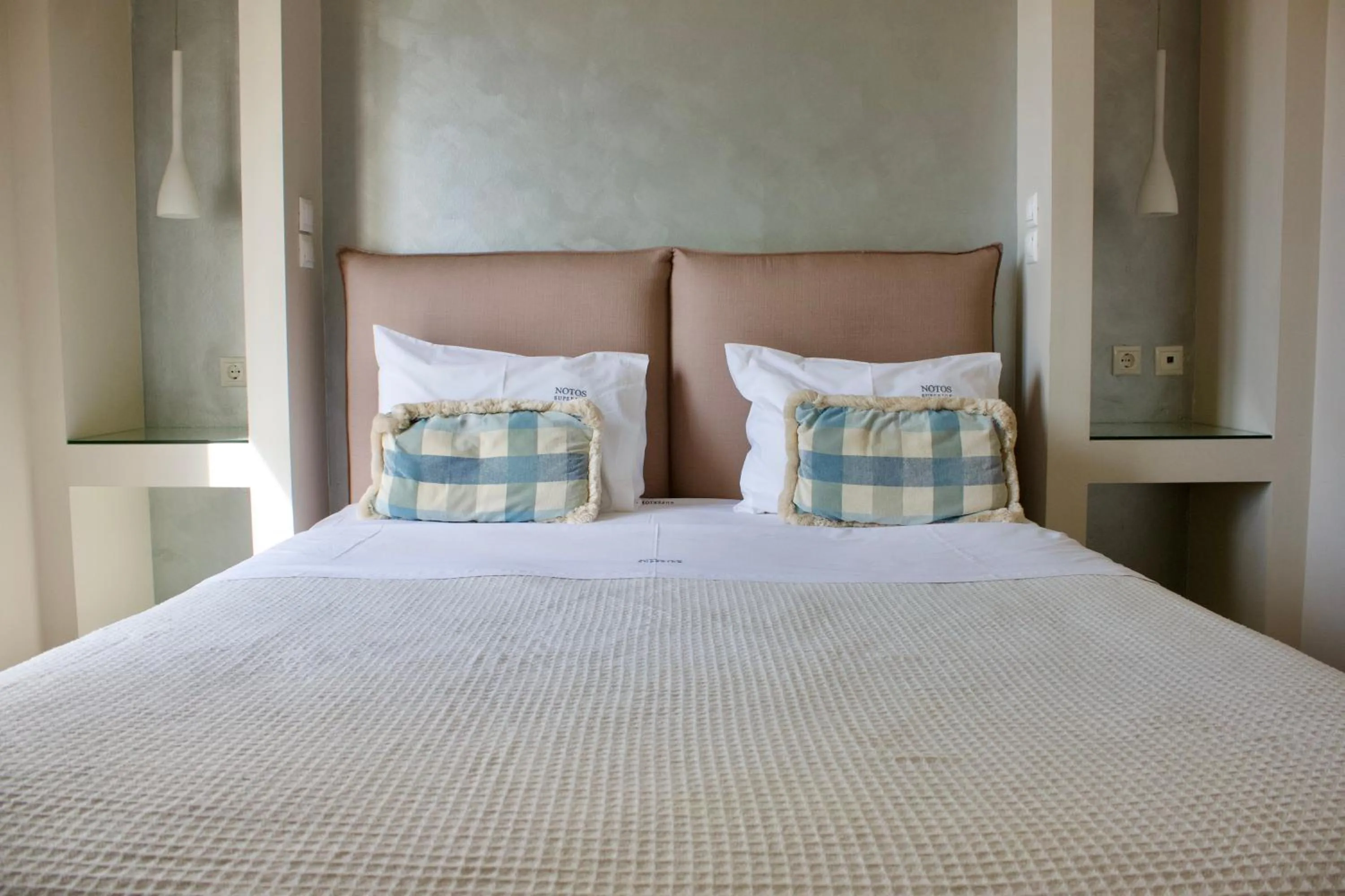 Bed in Notos Luxury Studios