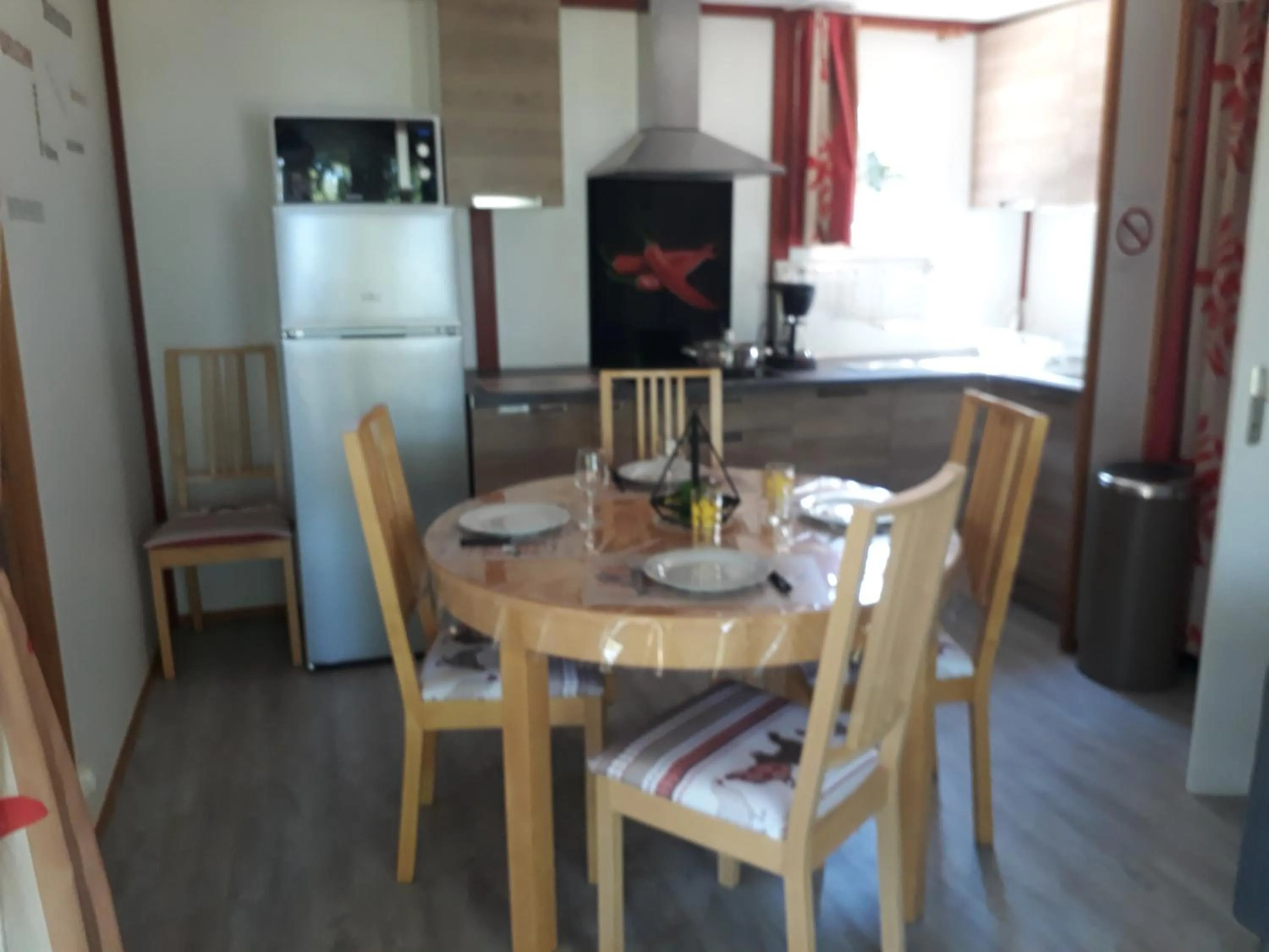Communal kitchen in Les Chalets d'Argentouleau