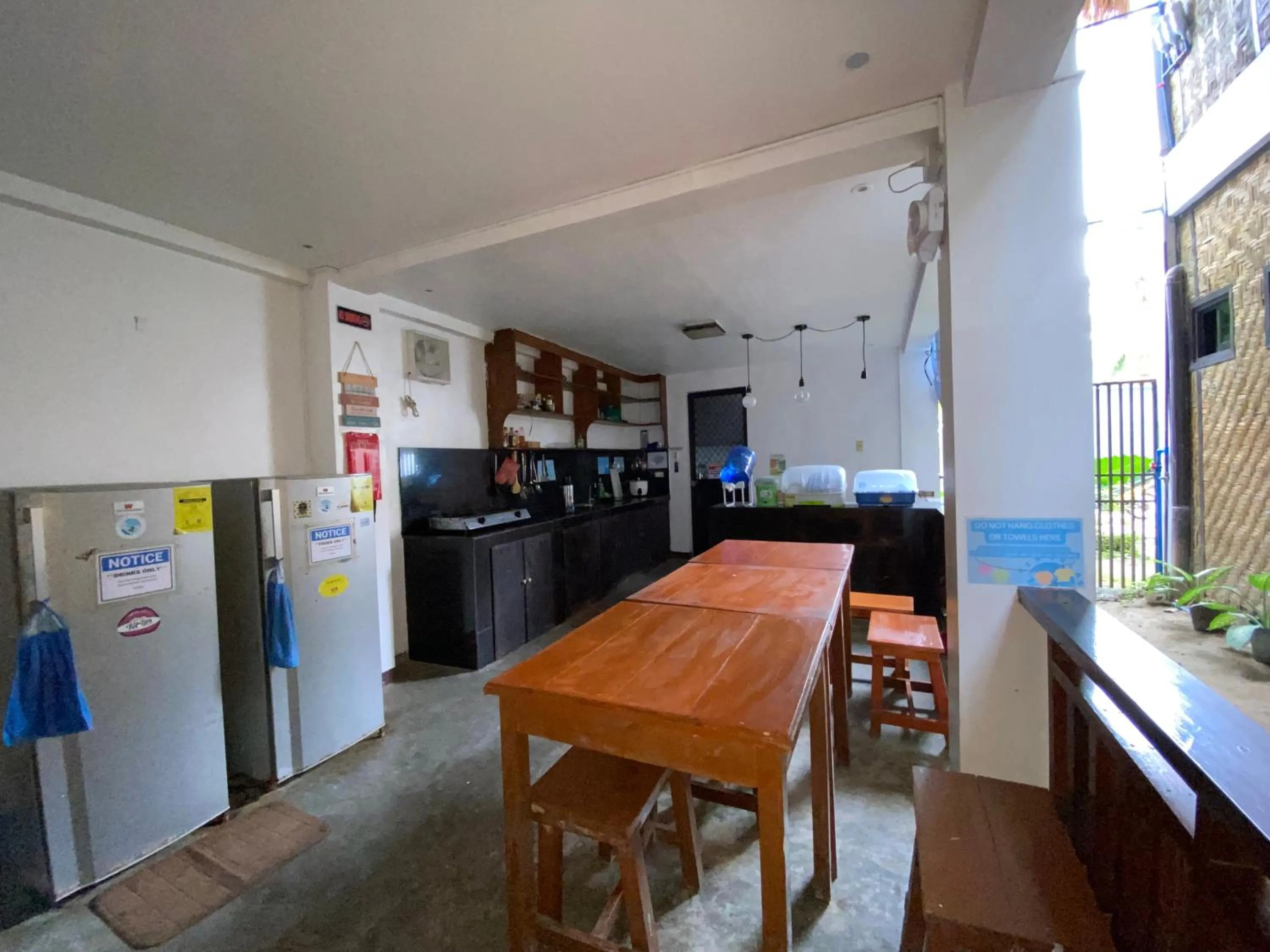 kitchen in Tres Islas Hostel