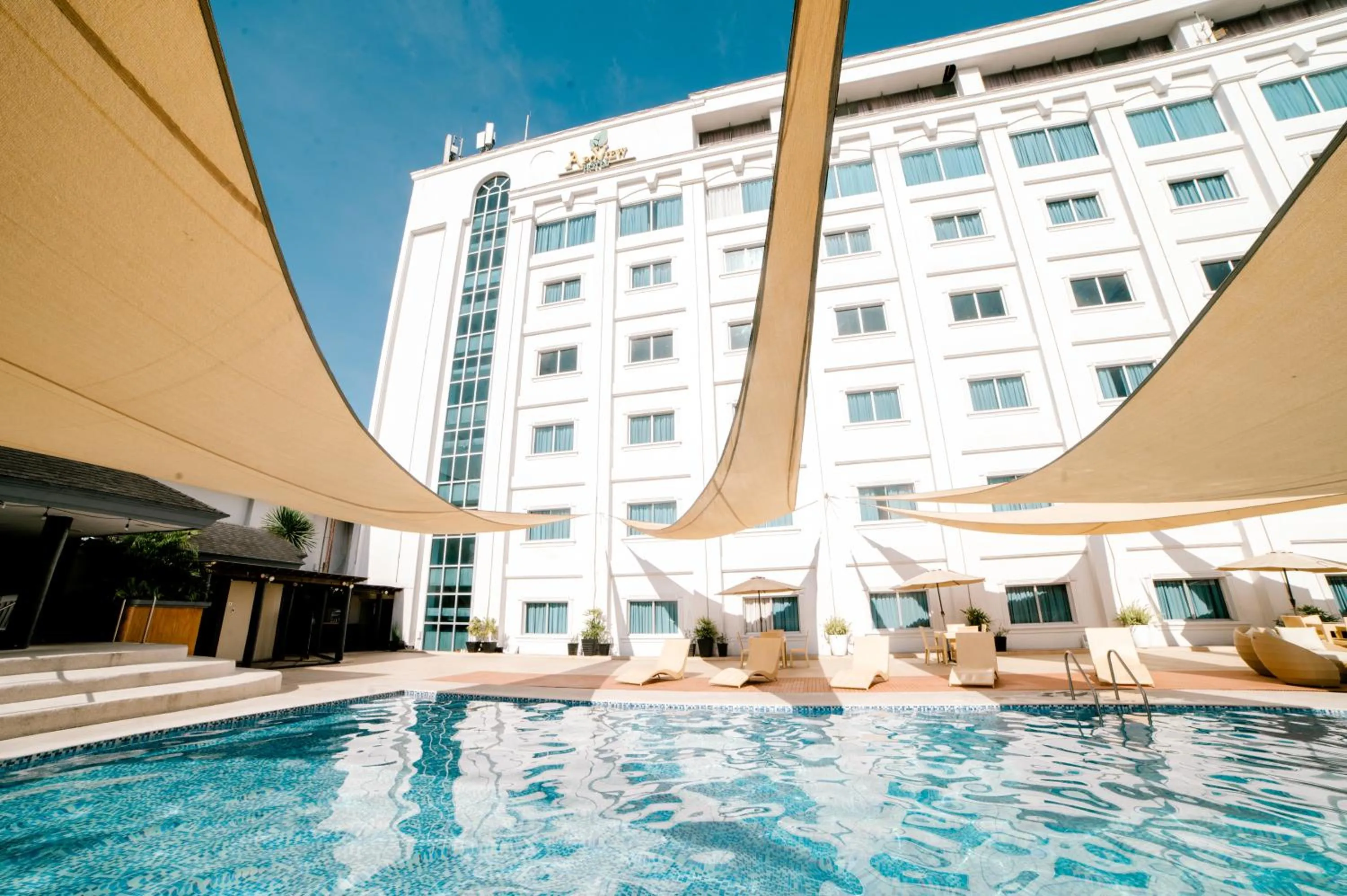 Pool view in The Apo View Hotel