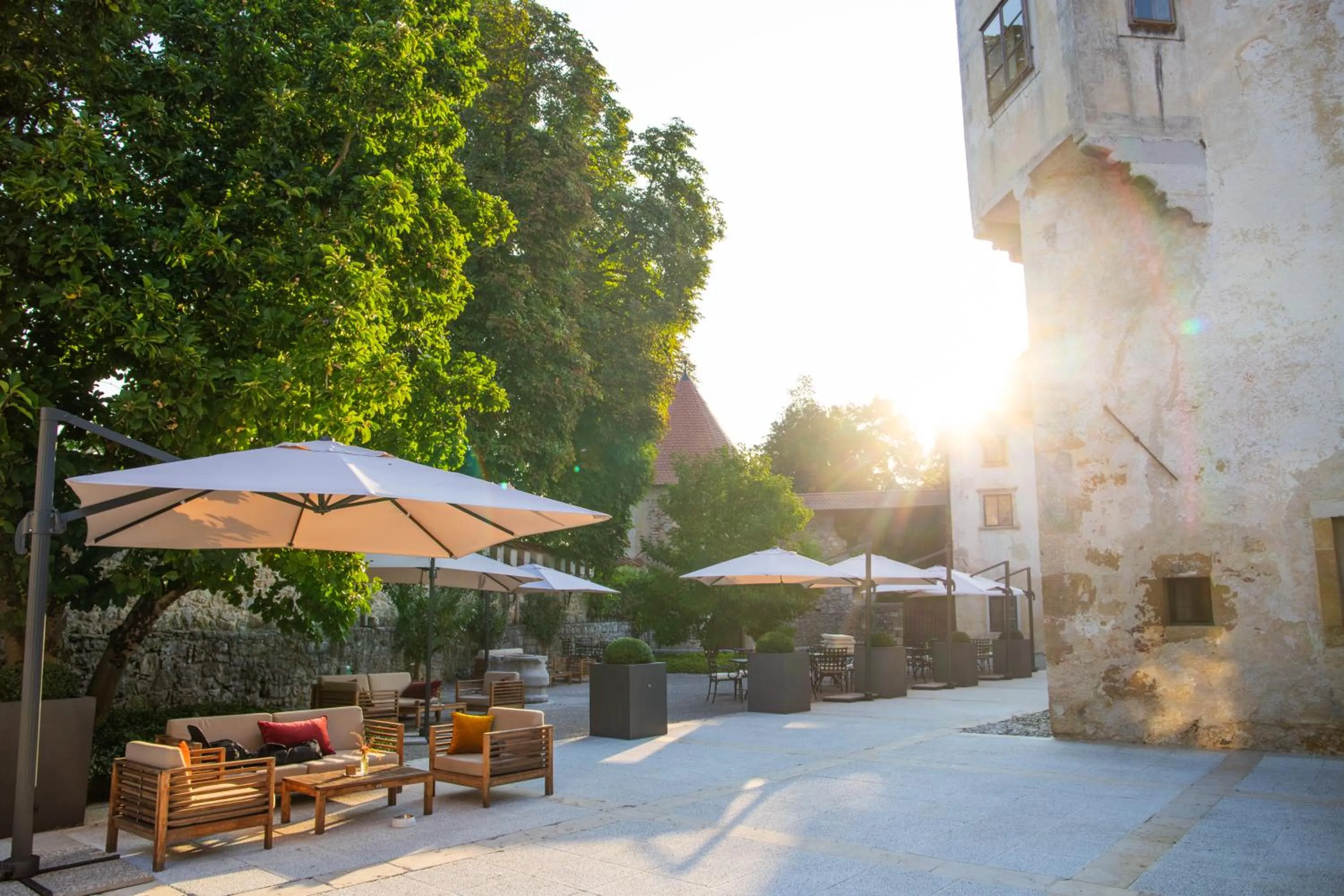 Balcony/Terrace in Hotel Grad Otočec - Relais Chateaux