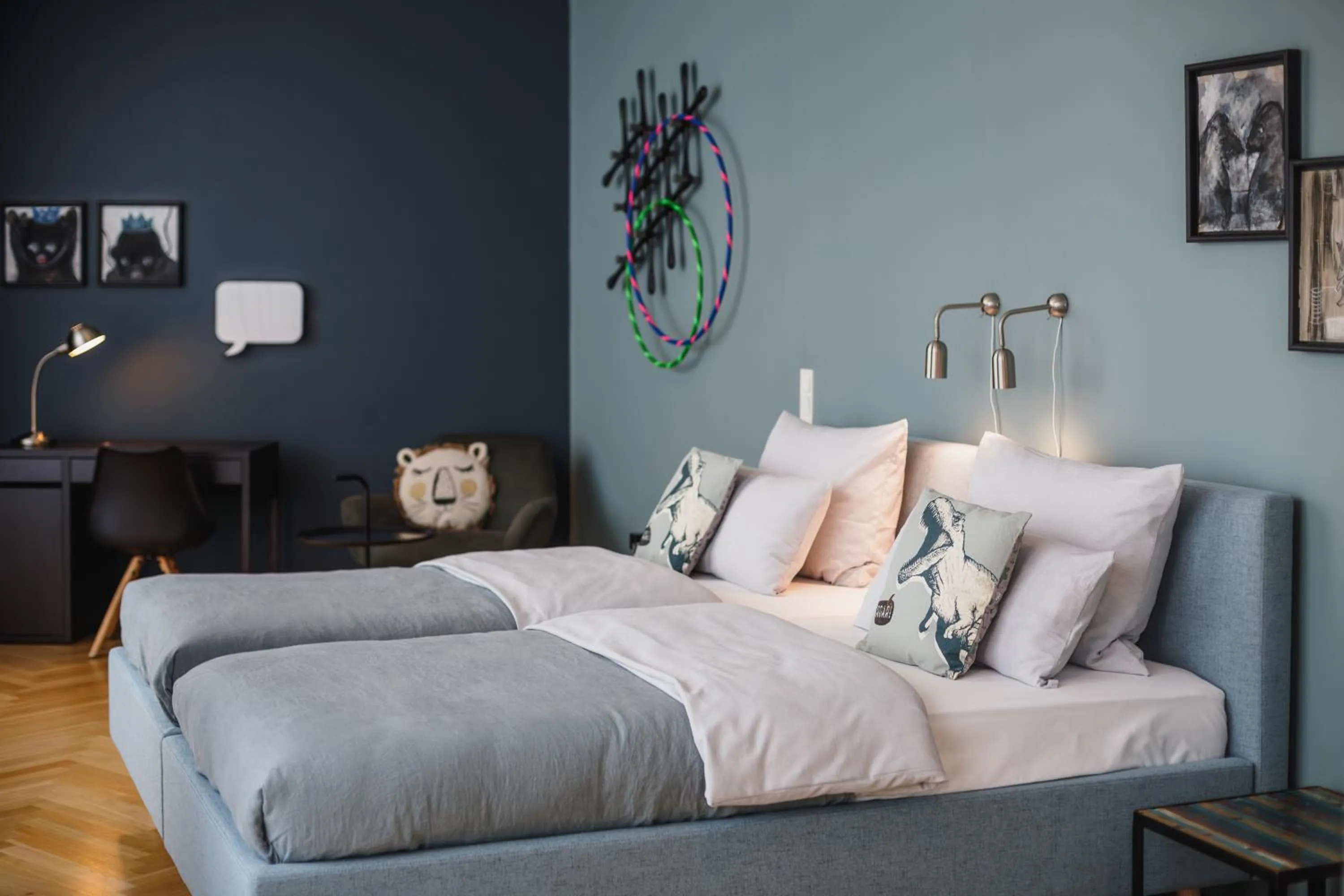 Bed in The Circus Apartments